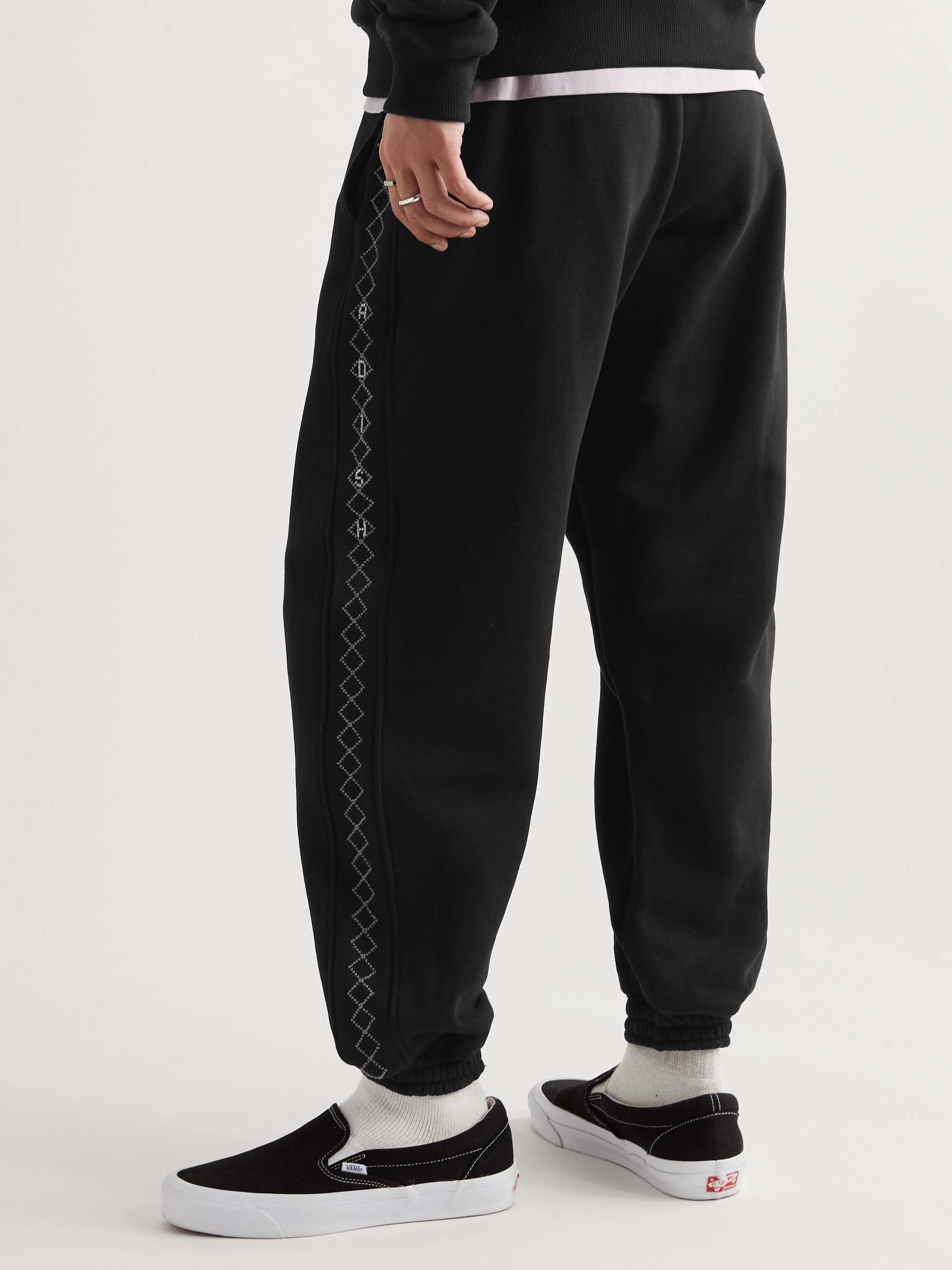 ADISH Tapered Logo-Embroidered Cotton-Jersey Sweatpants