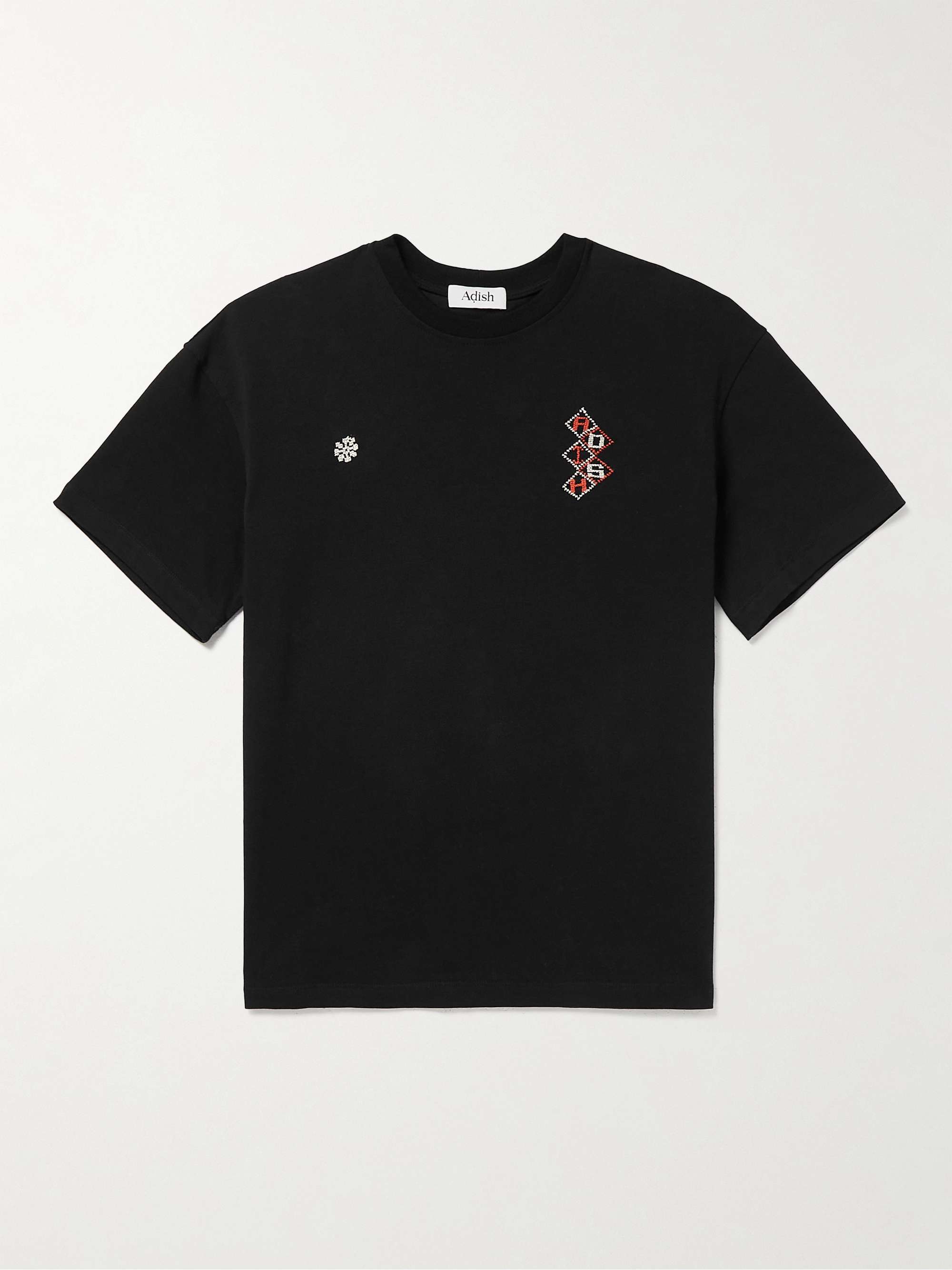 ADISH Logo-Embroidered Cotton-Jersey T-Shirt