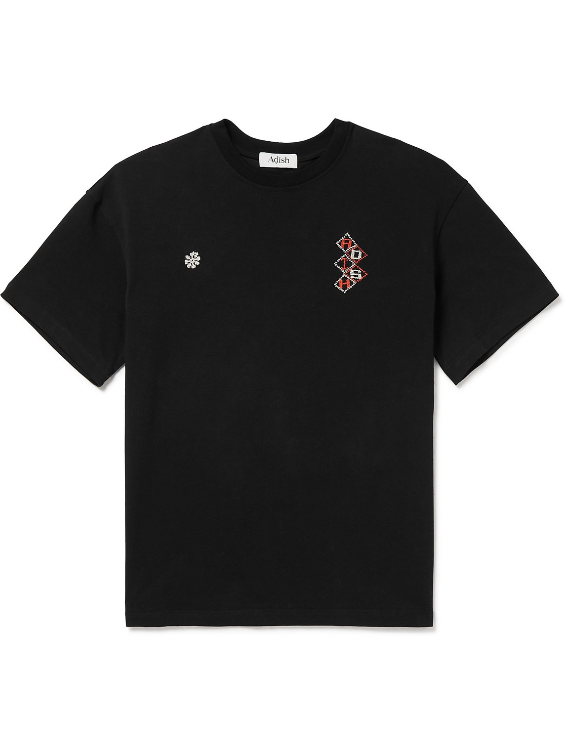 Adish Logo-Embroidered Cotton-Jersey T-Shirt
