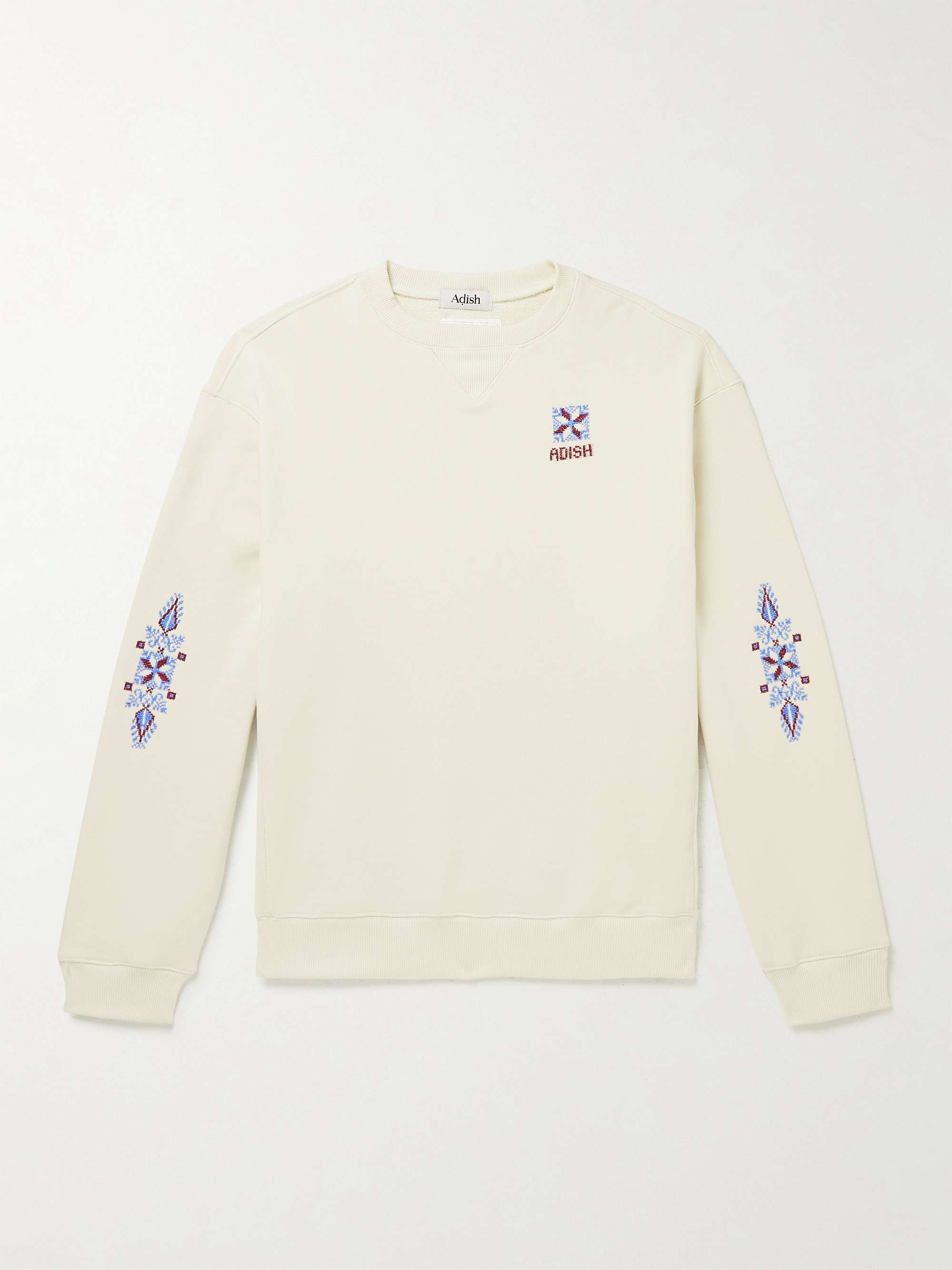 ADISH Logo-Embroidered Cotton-Jersey Sweatshirt