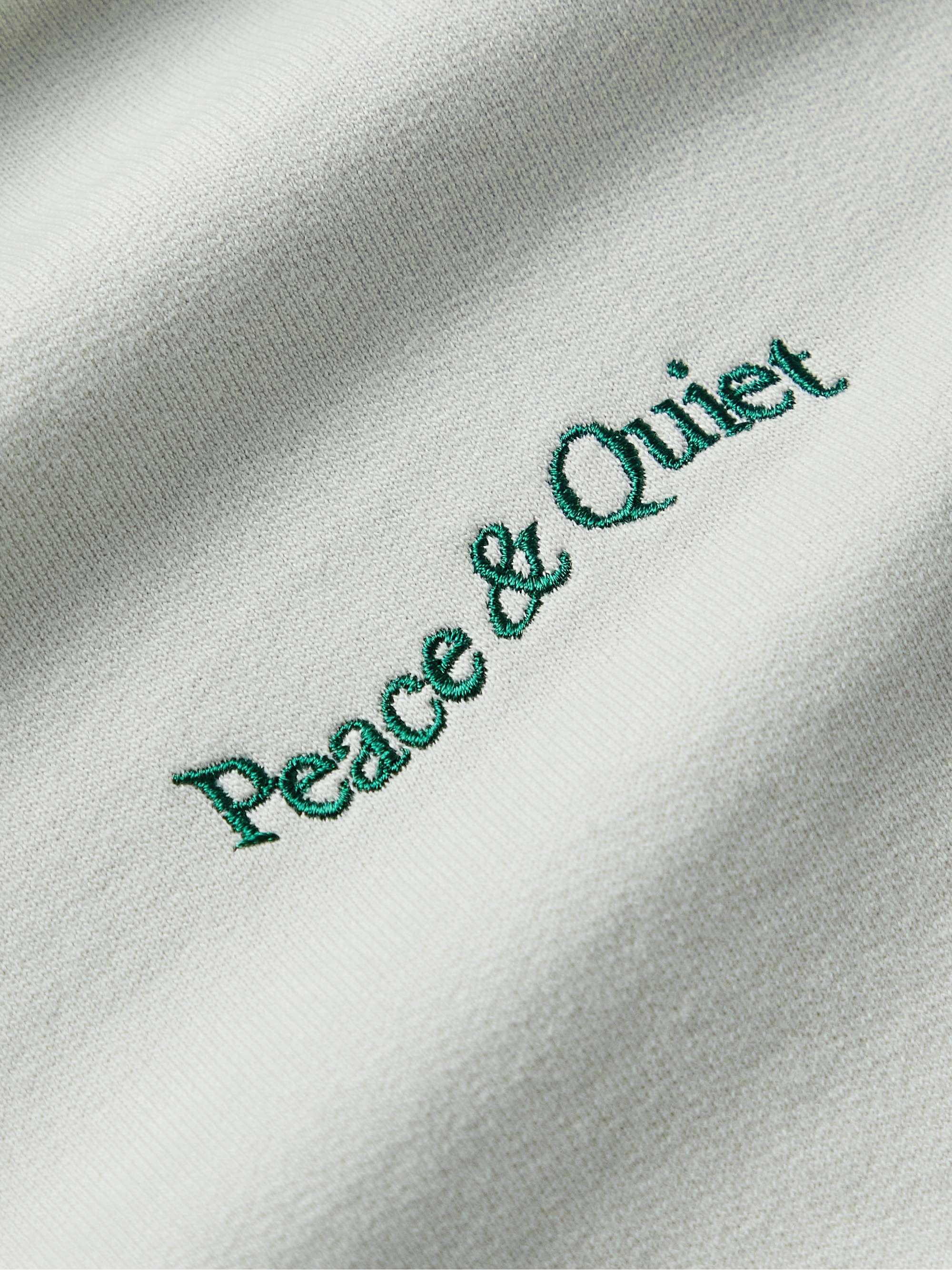 MUSEUM OF PEACE & QUIET Wordmark Logo-Embroidered Cotton-Jersey Sweatshirt