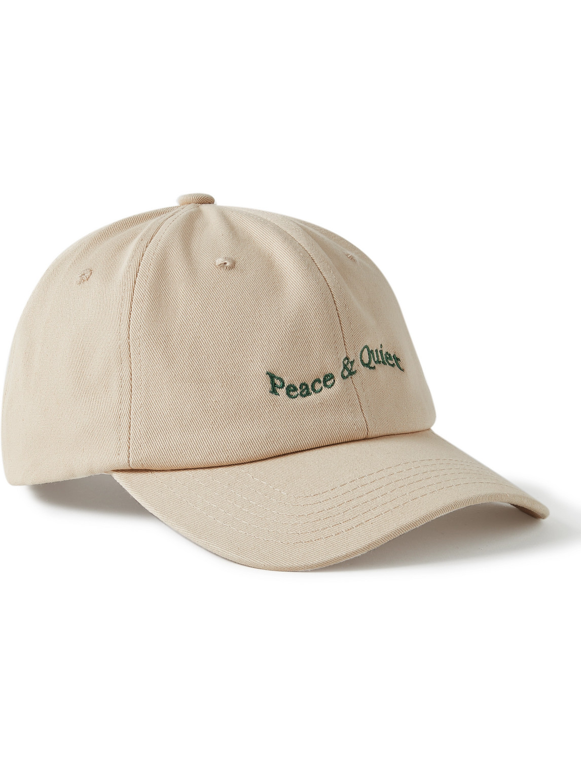 Museum Of Peace & Quiet Wordmark Logo-Embroidered Cotton-Twill Baseball Cap