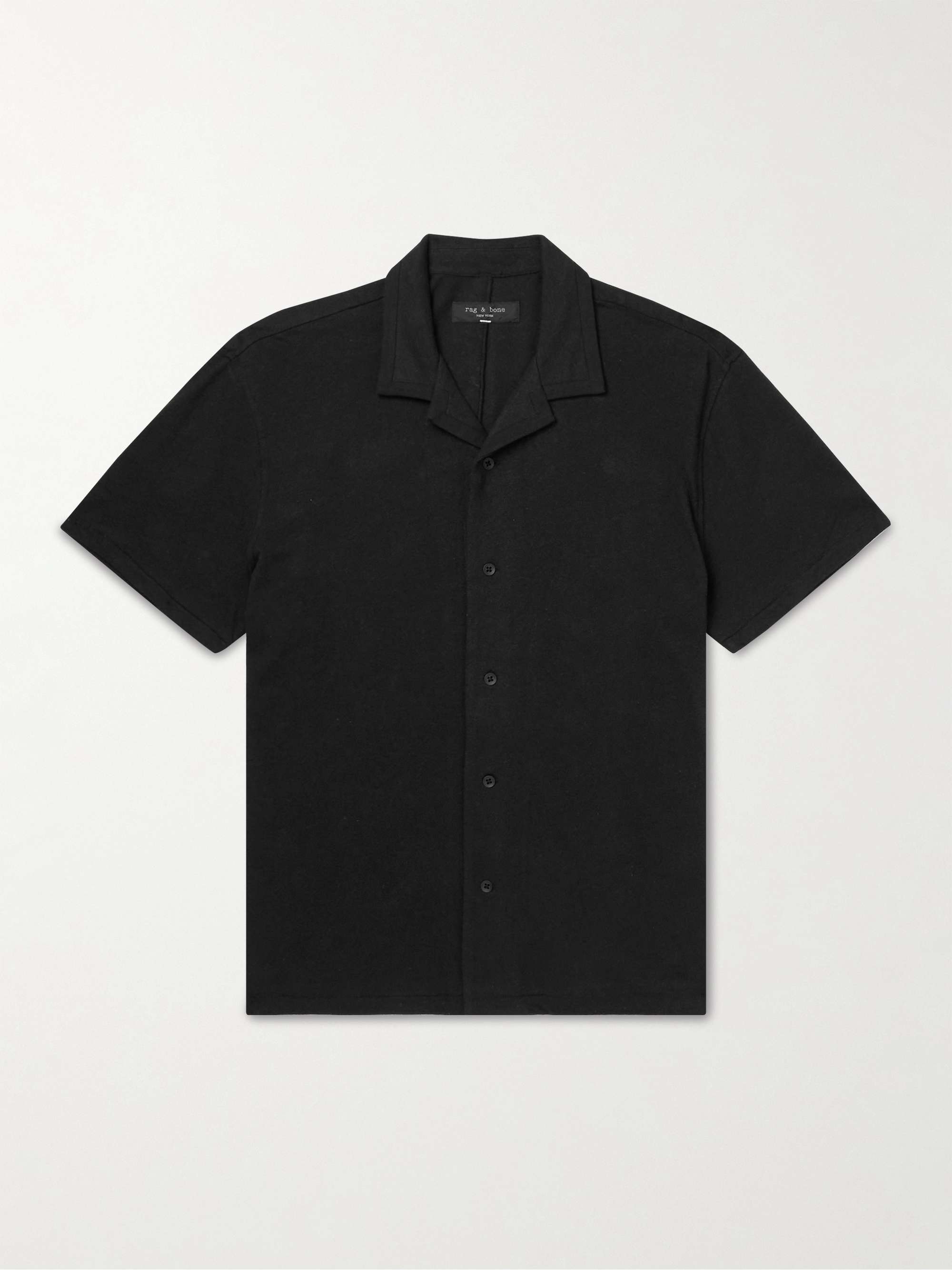 RAG & BONE Avery Camp-Collar Linen and Cotton-Blend Shirt