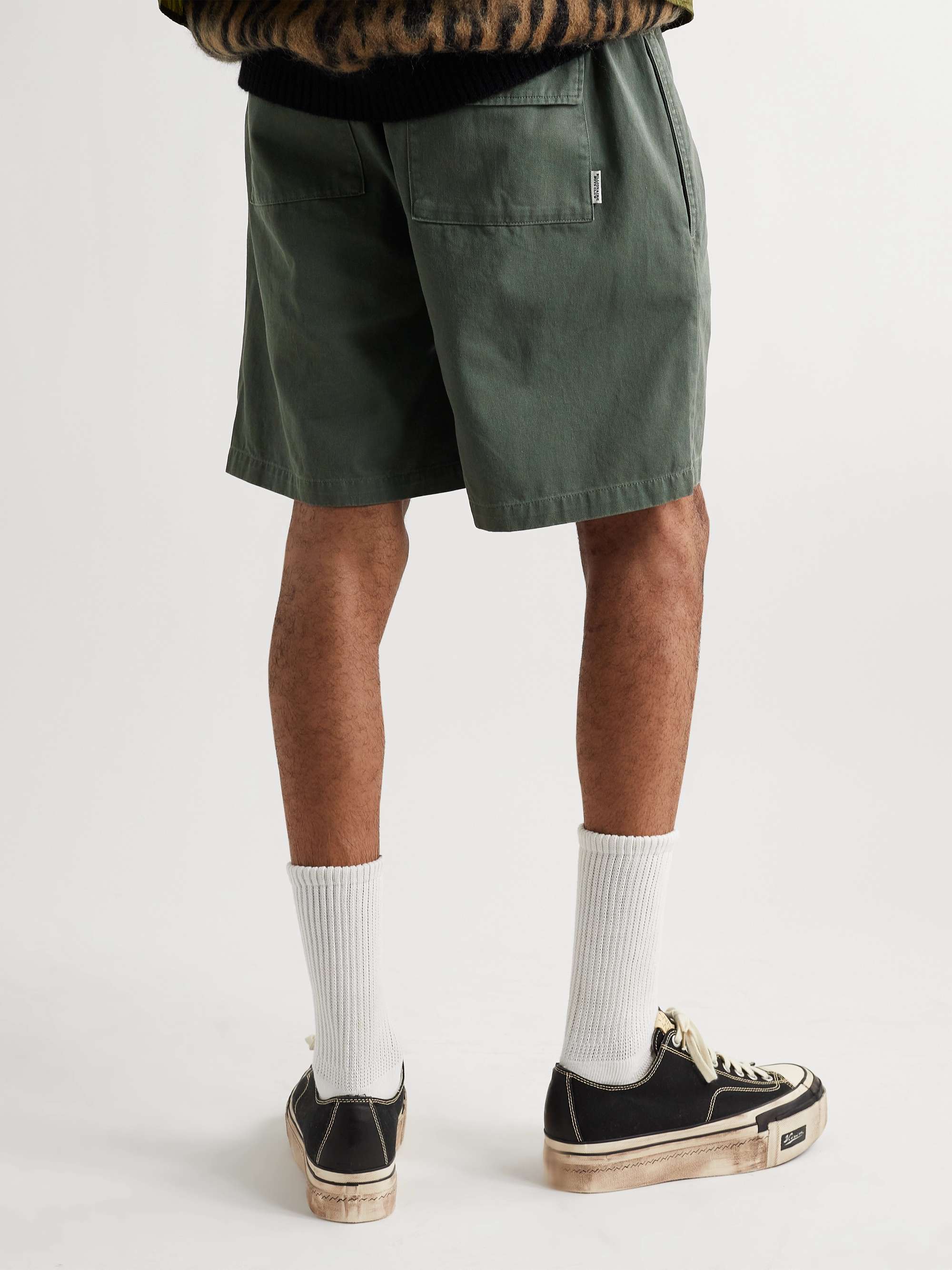 BILLIONAIRE BOYS CLUB Logo-Embroidered Belted Cotton-Twill Shorts