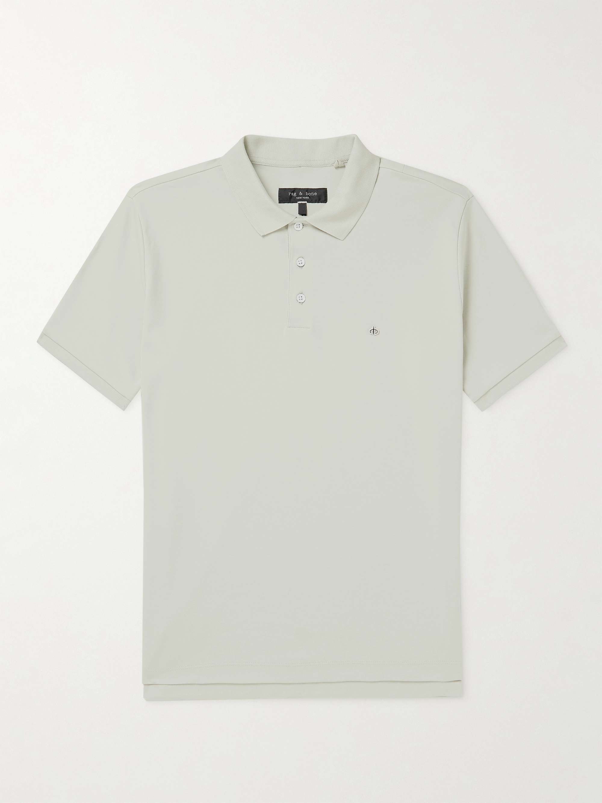 RAG & BONE Logo-Appliquéd Cotton-Jersey Polo Shirt
