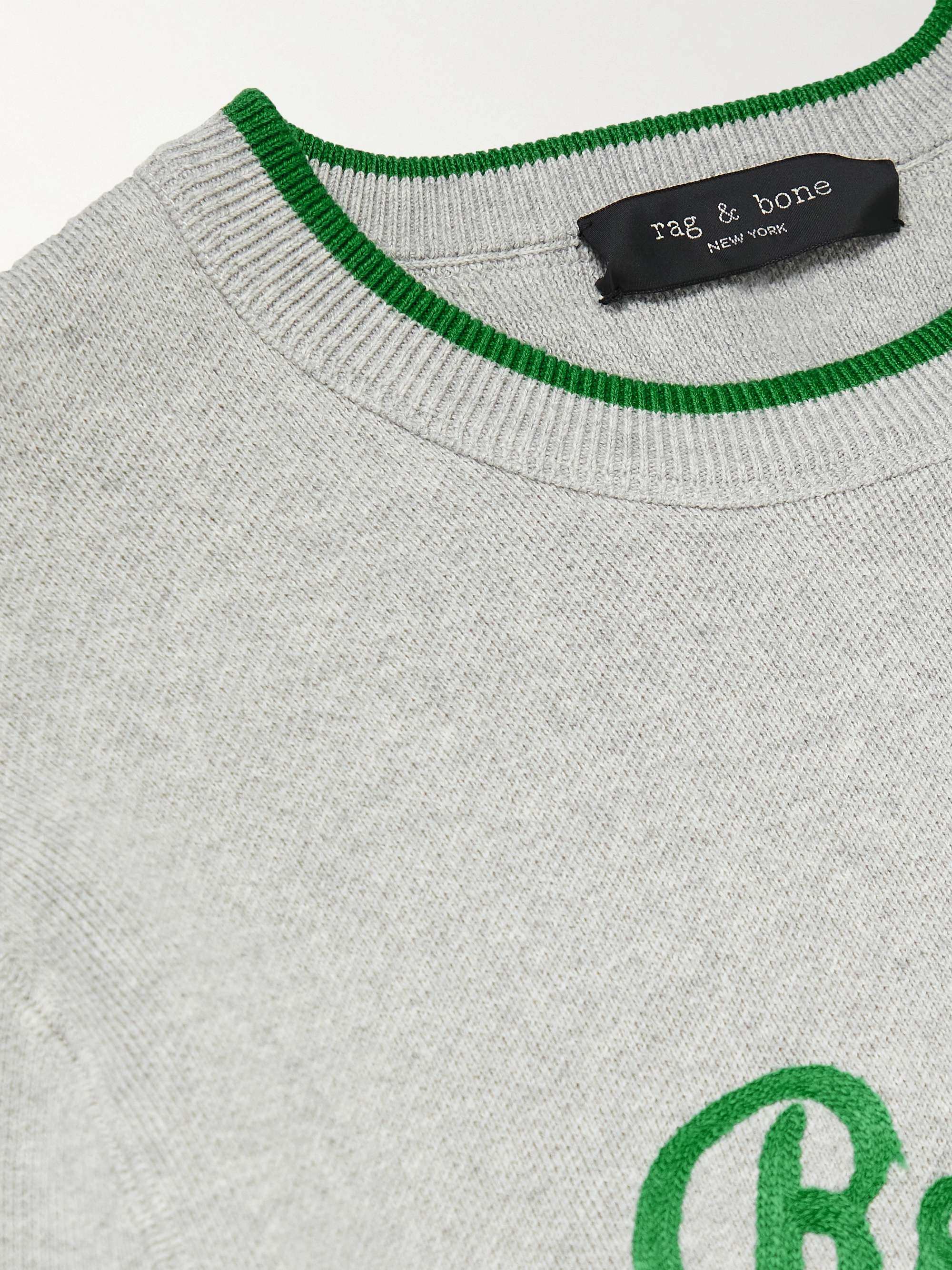 RAG & BONE Logo-Embroidered Cotton Sweater