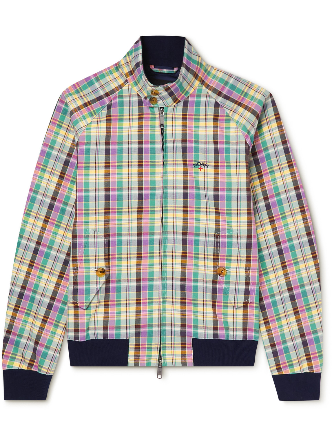 Baracuta Noah G9 Checked Cotton-twill Harrington Jacket In Multicolor