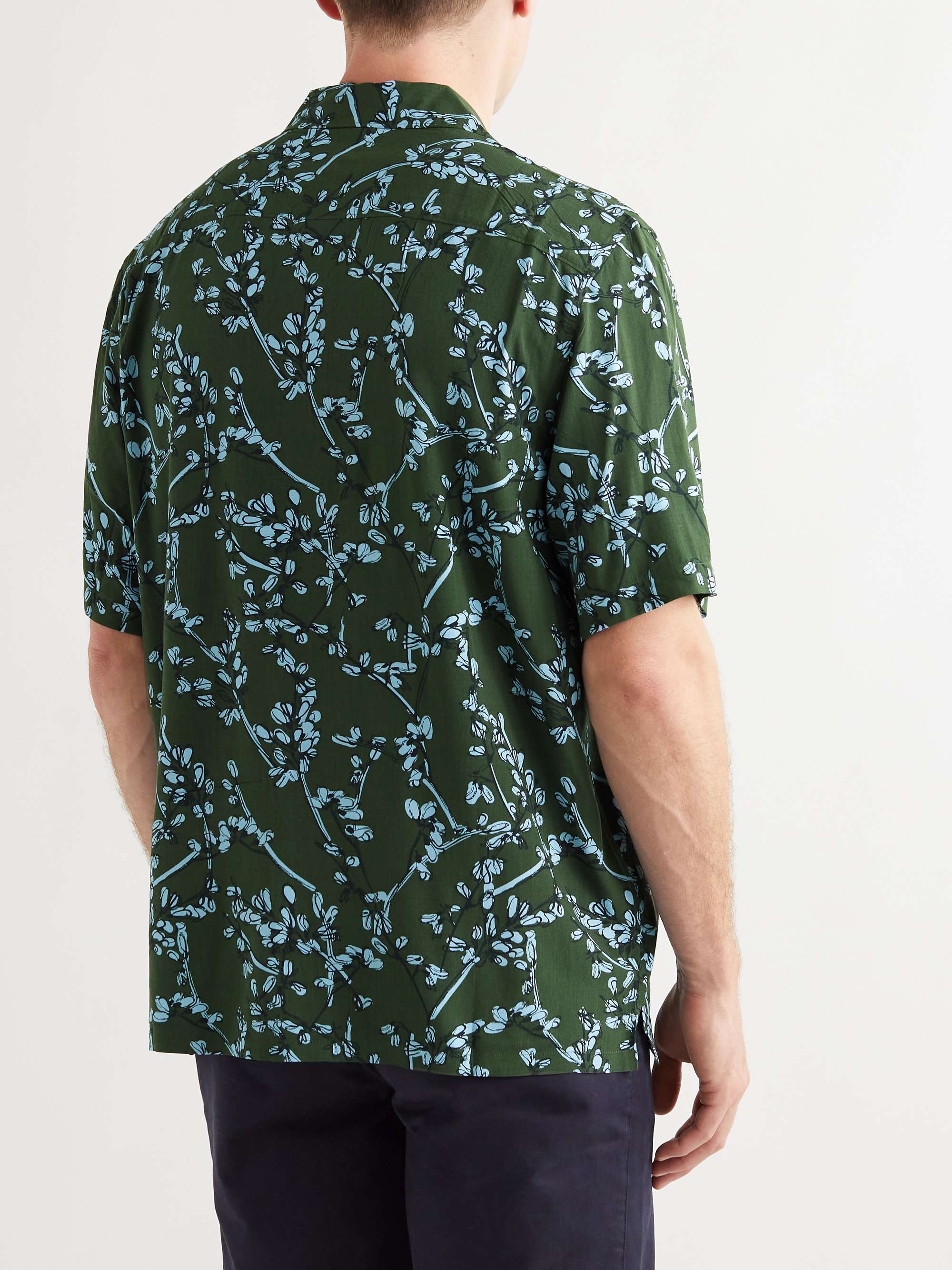 CLUB MONACO Camp-Collar Floral-Print Woven Shirt