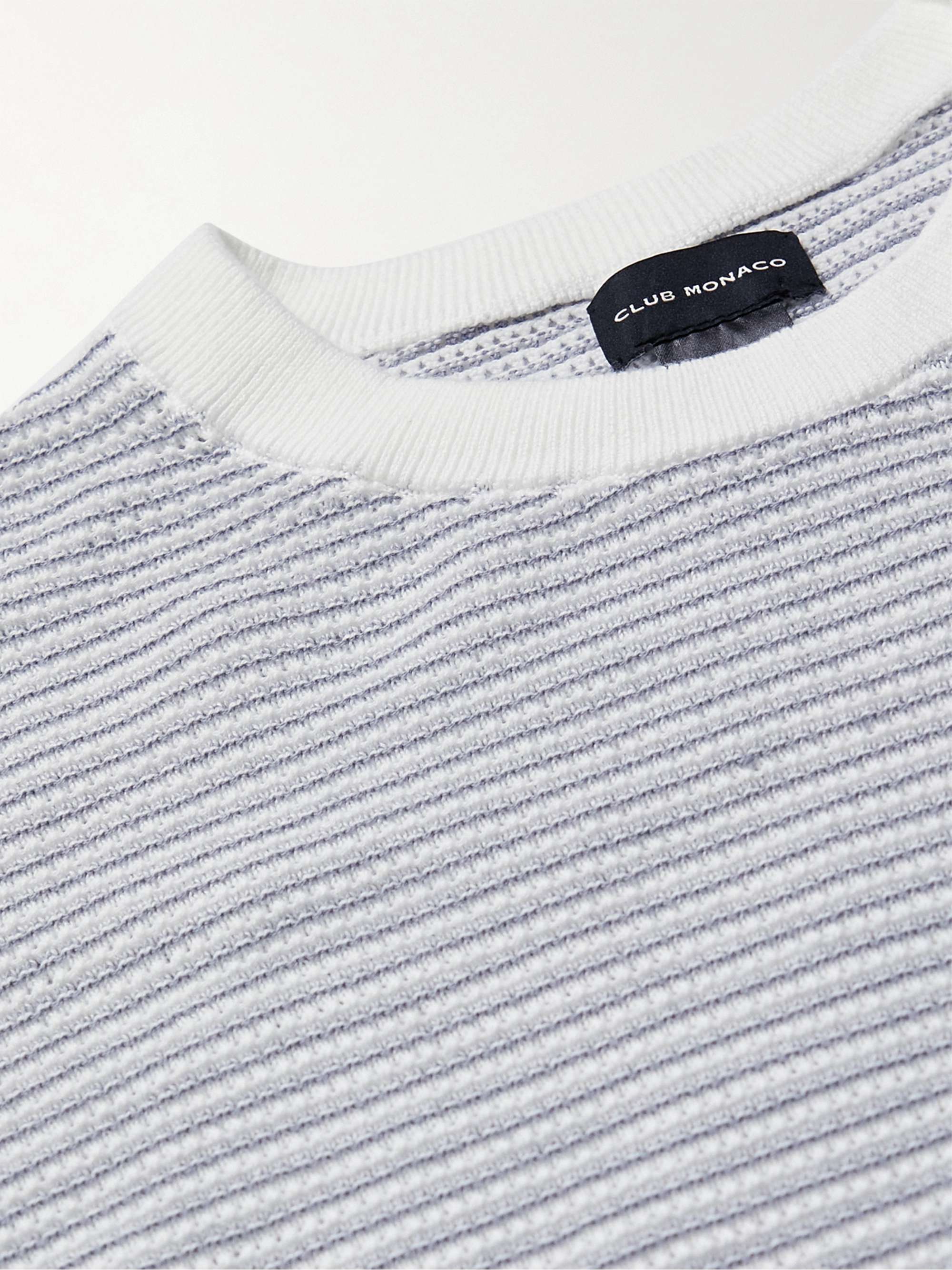 CLUB MONACO Striped Cotton Sweater