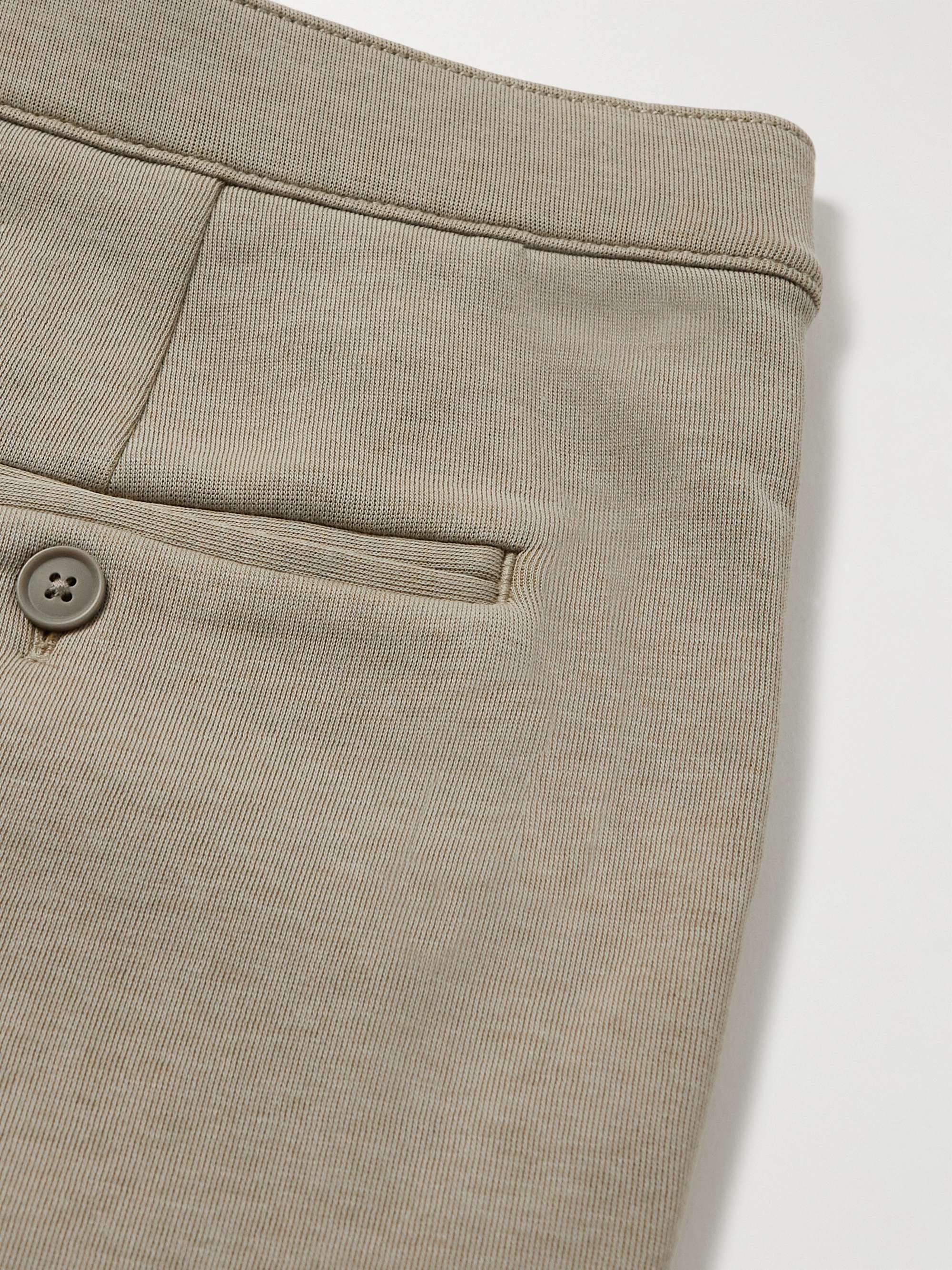 CLUB MONACO Straight-Leg Cotton-Blend Jersey Drawstring Shorts