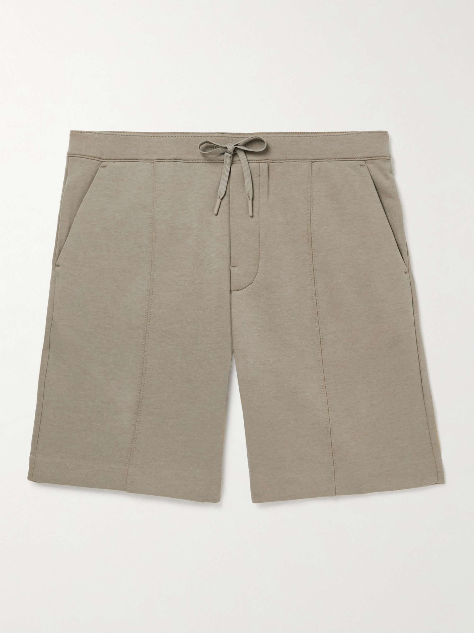 CLUB MONACO Straight-Leg Cotton-Blend Jersey Drawstring Shorts