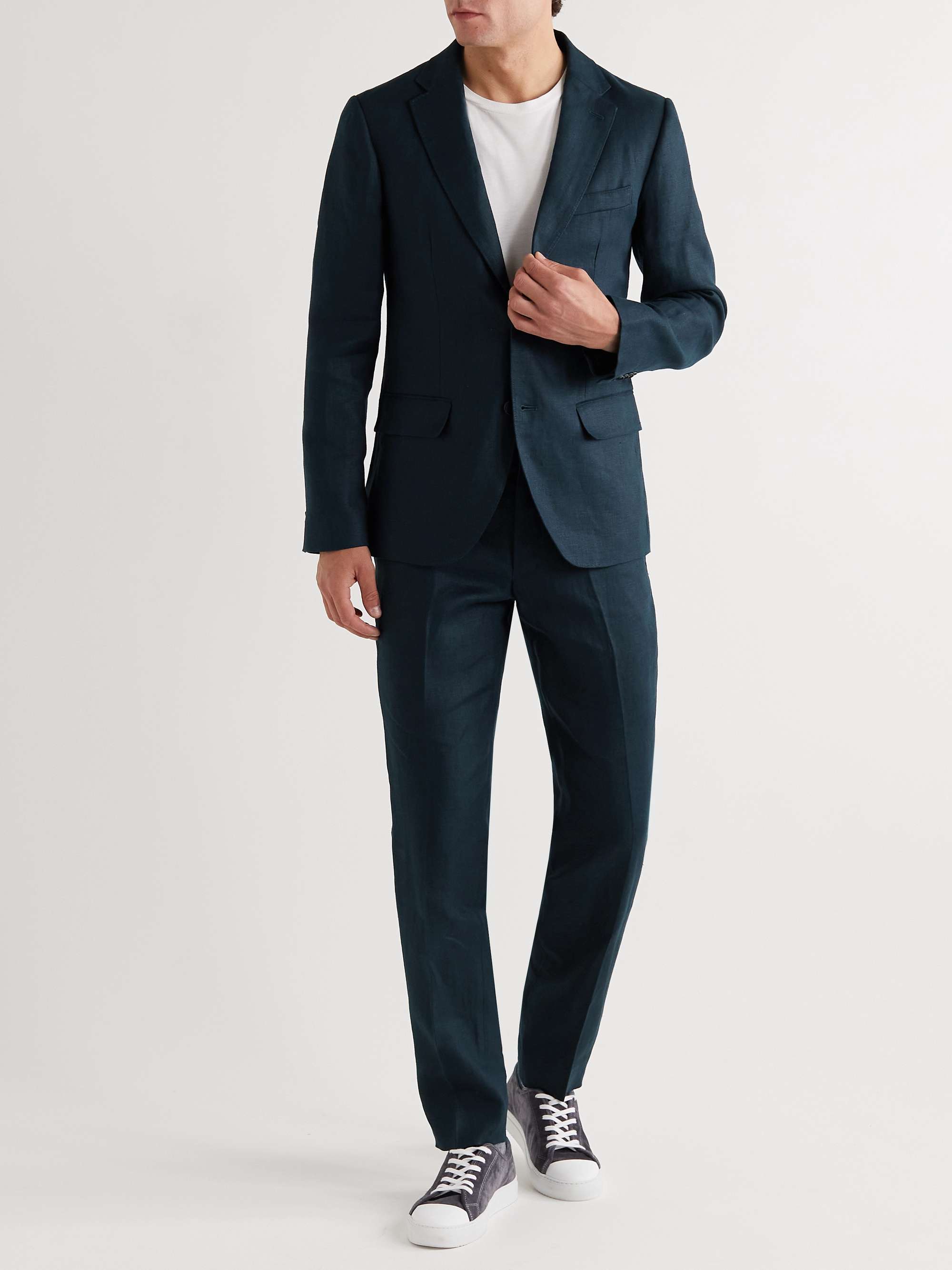 CLUB MONACO Slim-Fit Linen Suit Trousers