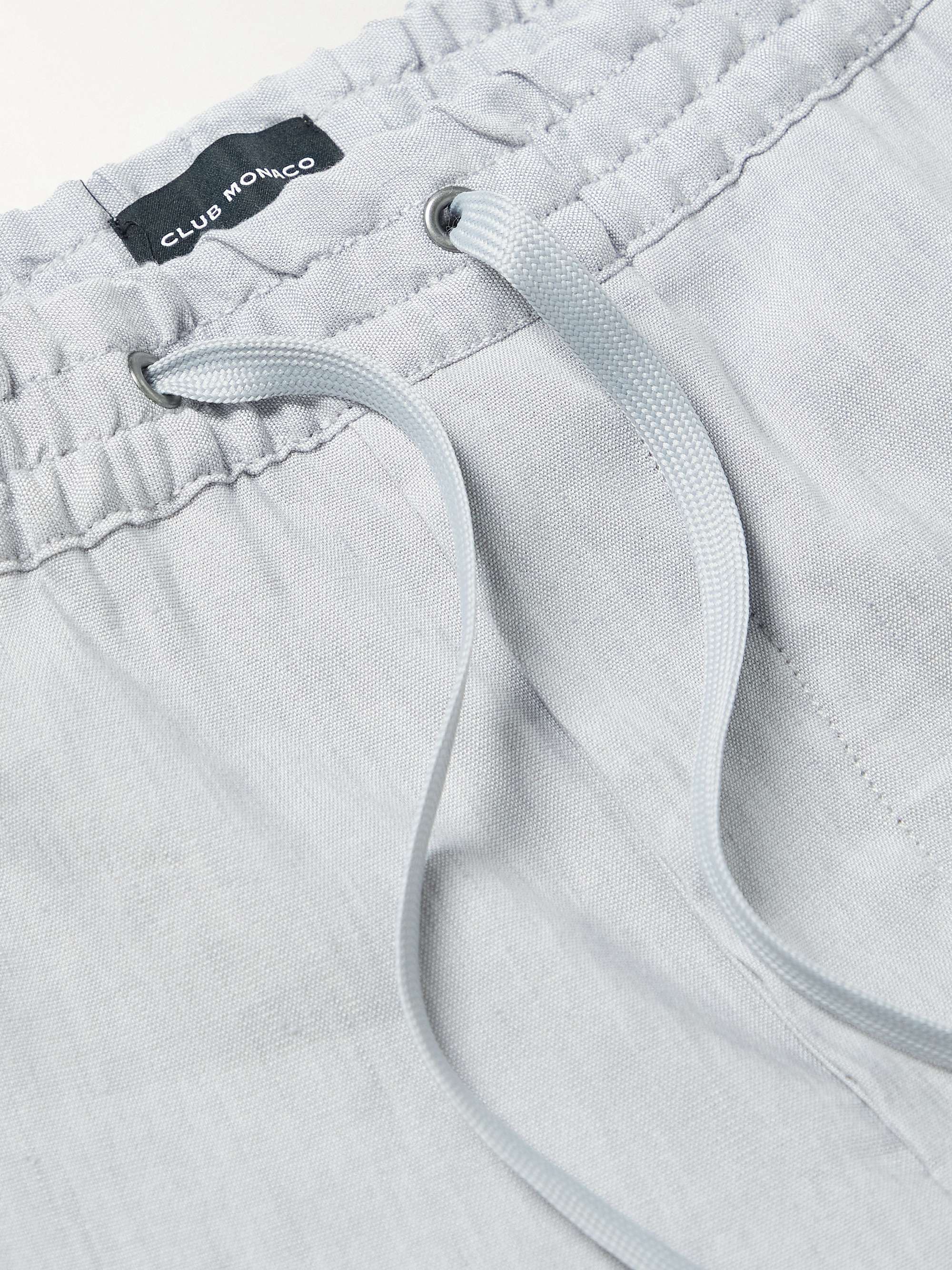 CLUB MONACO Linen-Blend Chambray Drawstring Trousers