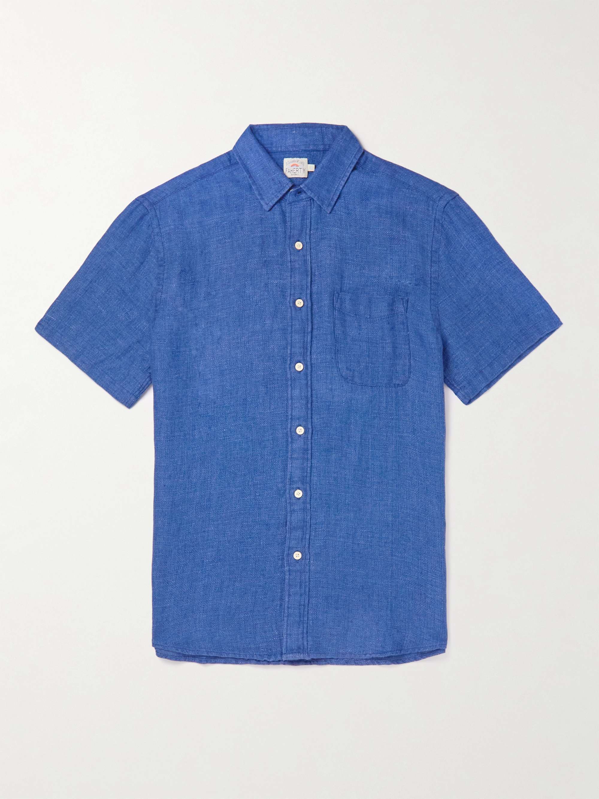 FAHERTY Laguna Garment-Dyed Linen Shirt