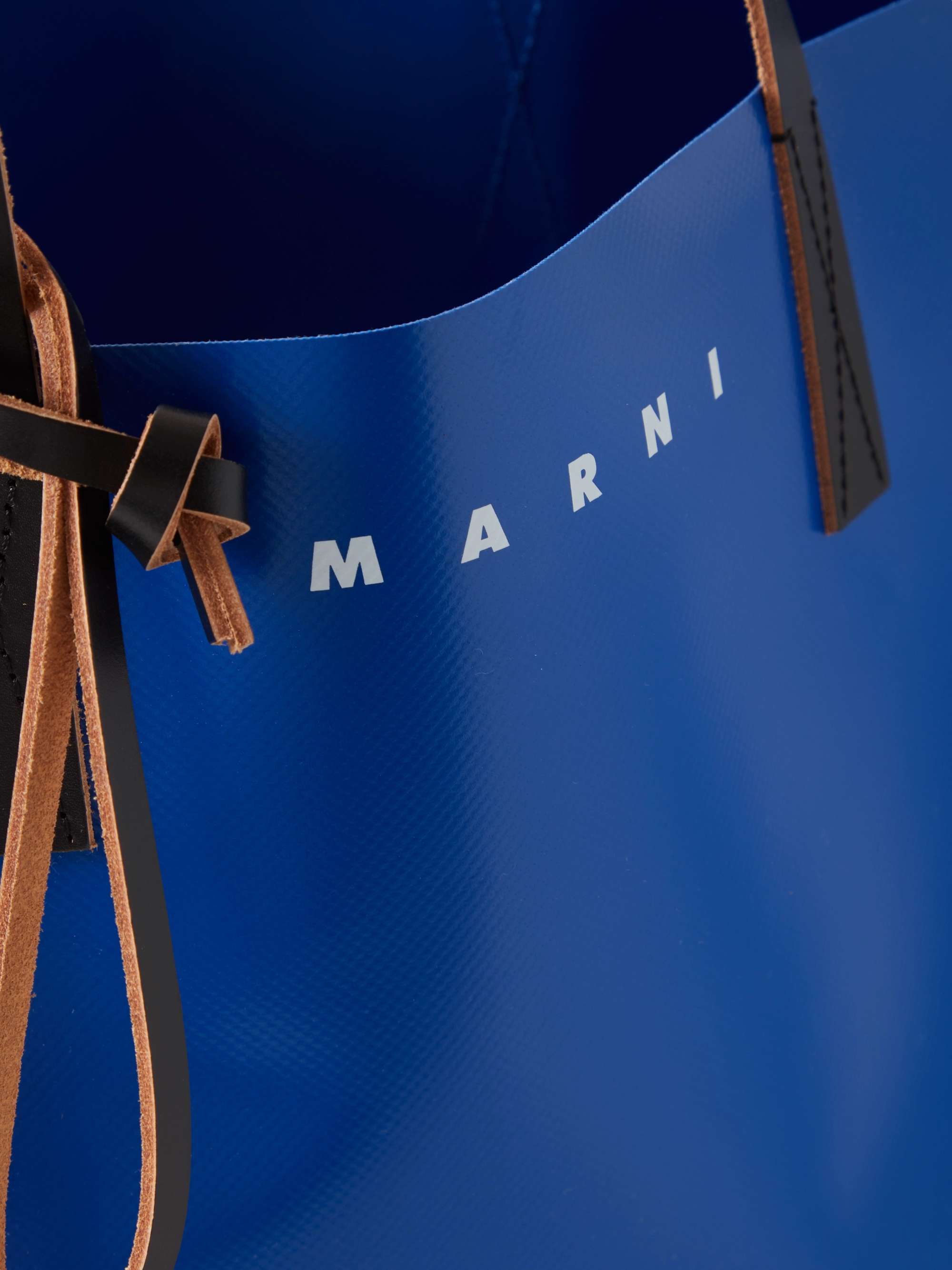 MARNI Tribeca Leather-Trimmed Colour-Block PVC Tote Bag