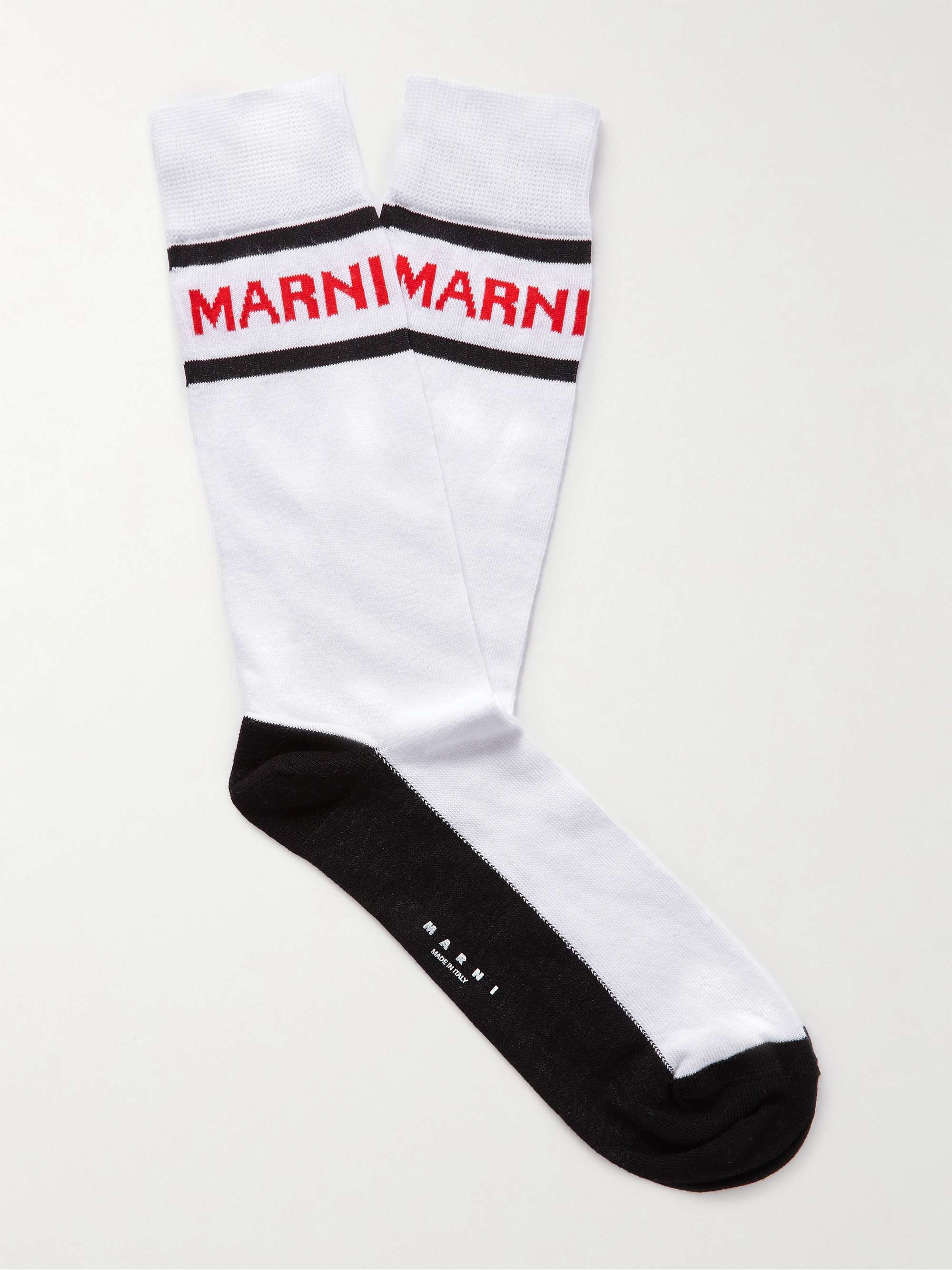 MARNI Logo-Jacquard Cotton-Blend Socks