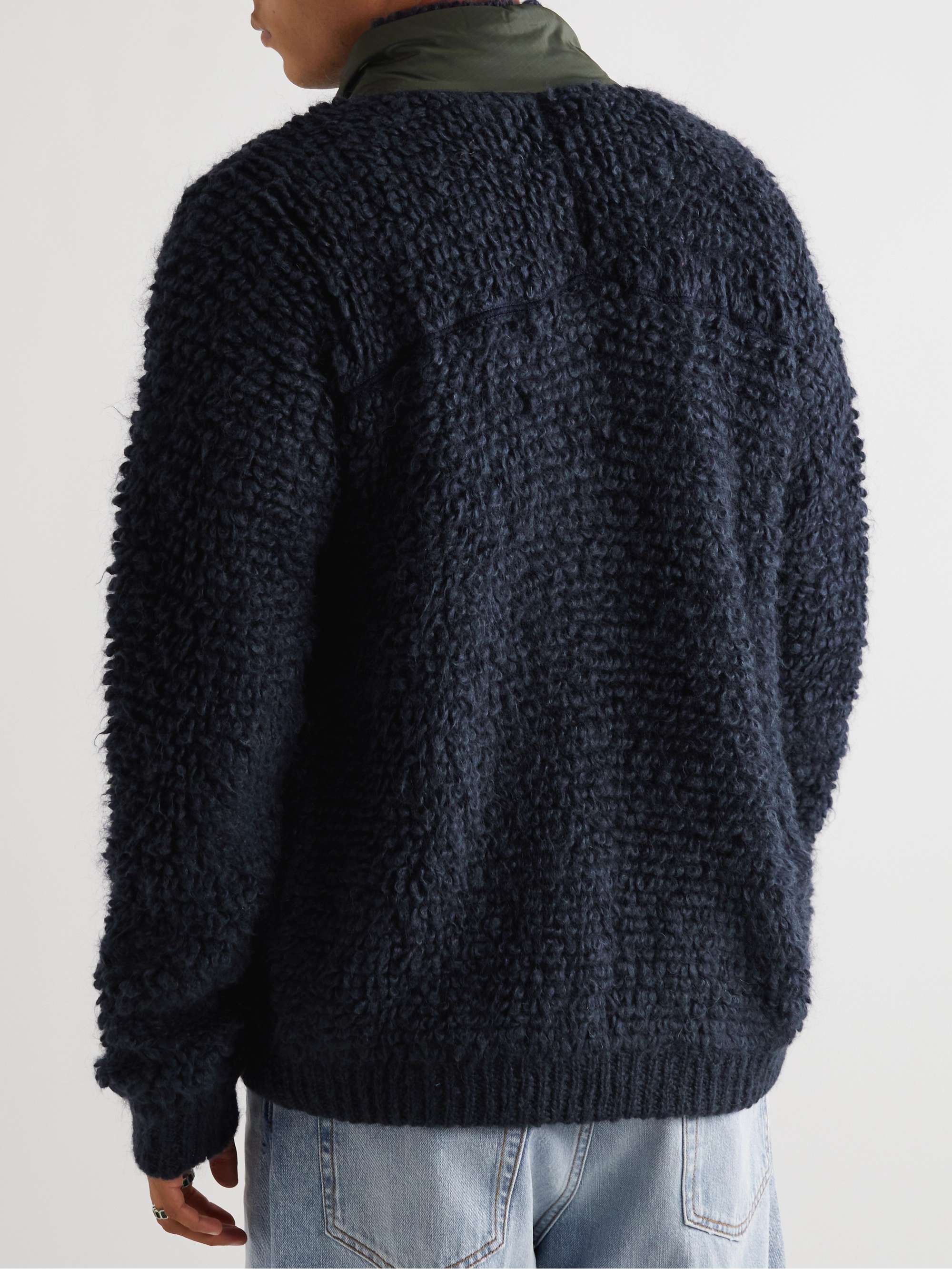 MARNI Ripstop-Trimmed Knitted Jacket