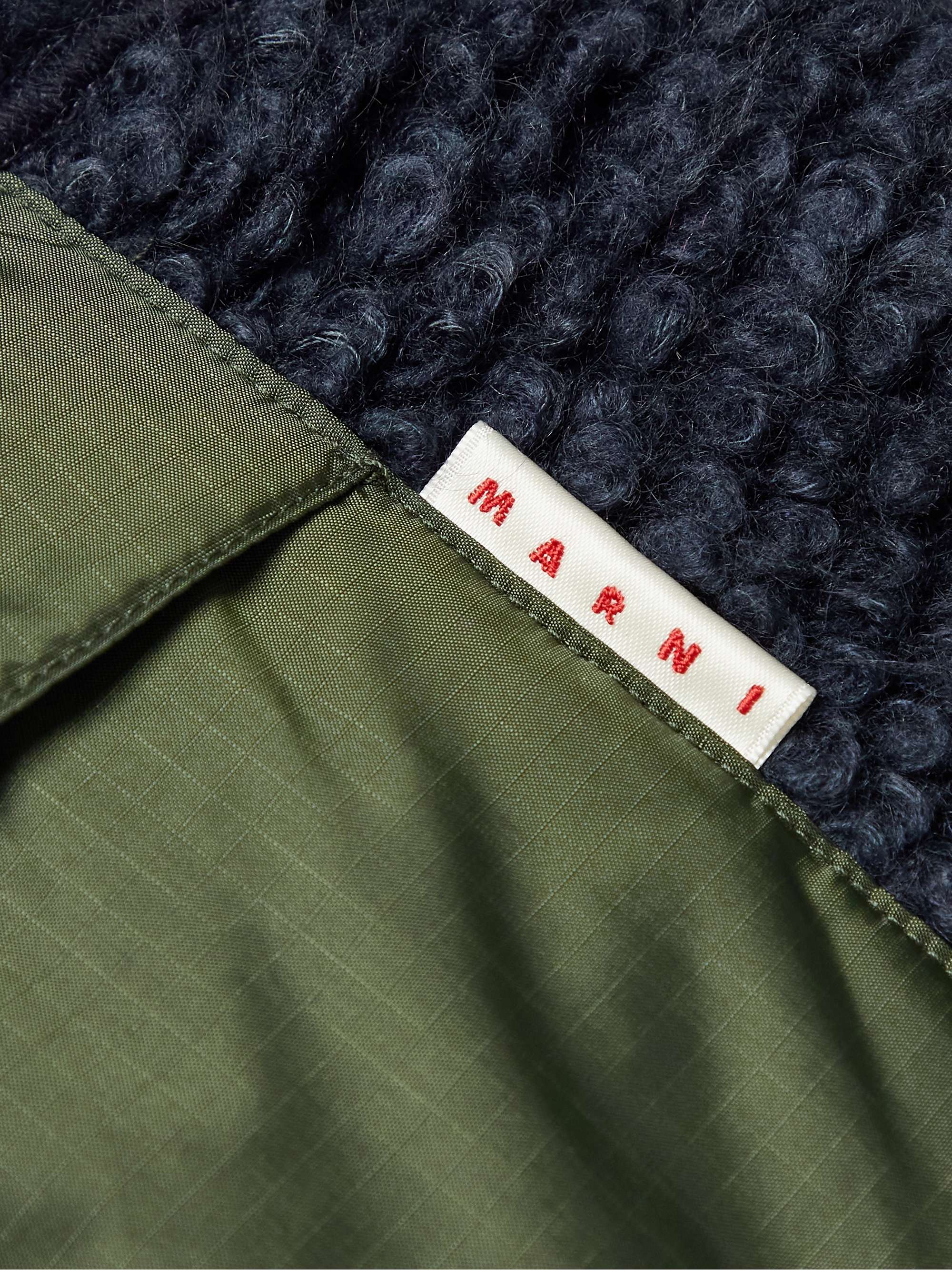 MARNI Ripstop-Trimmed Knitted Jacket