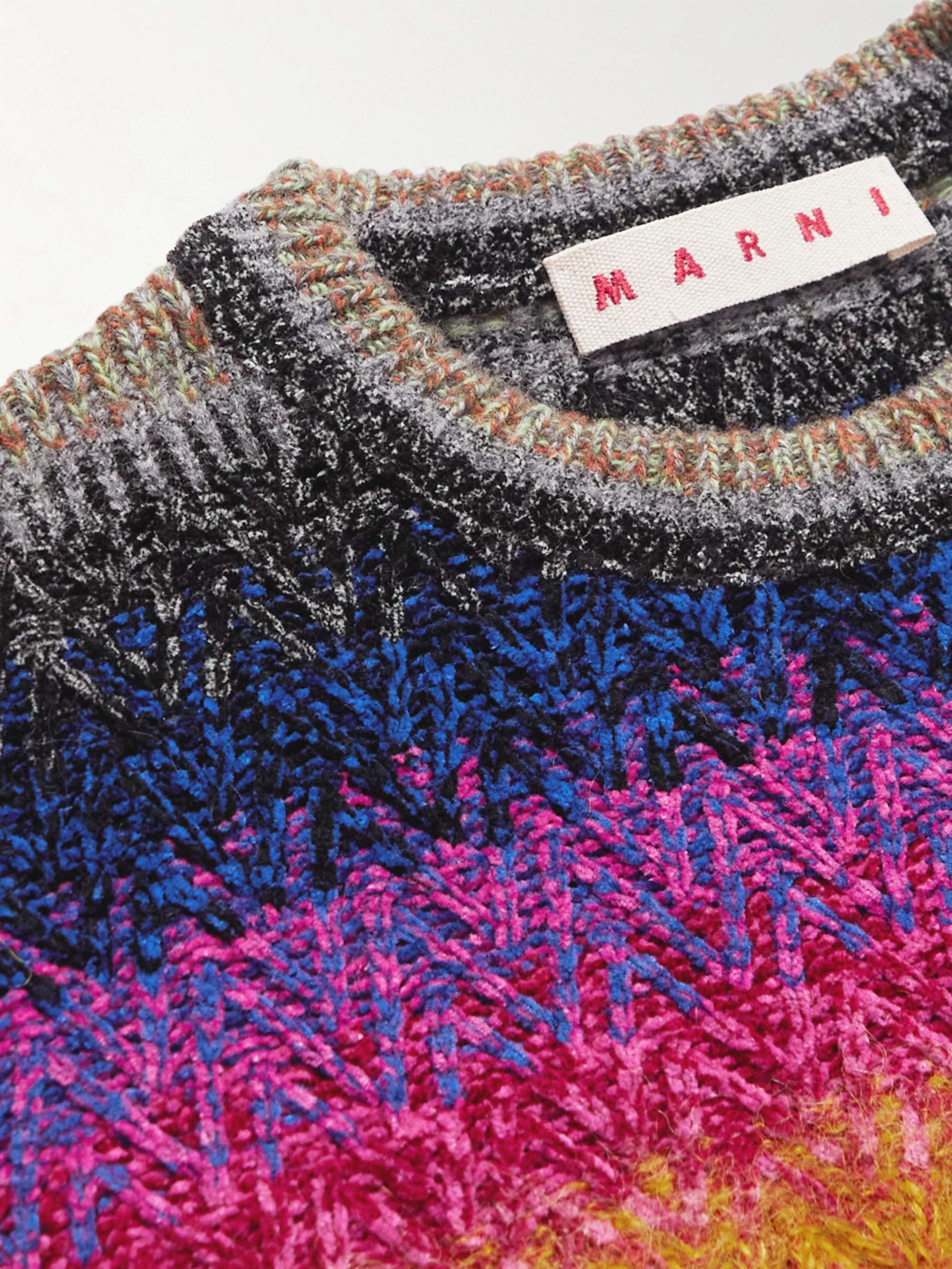 MARNI Striped Chenille Sweater
