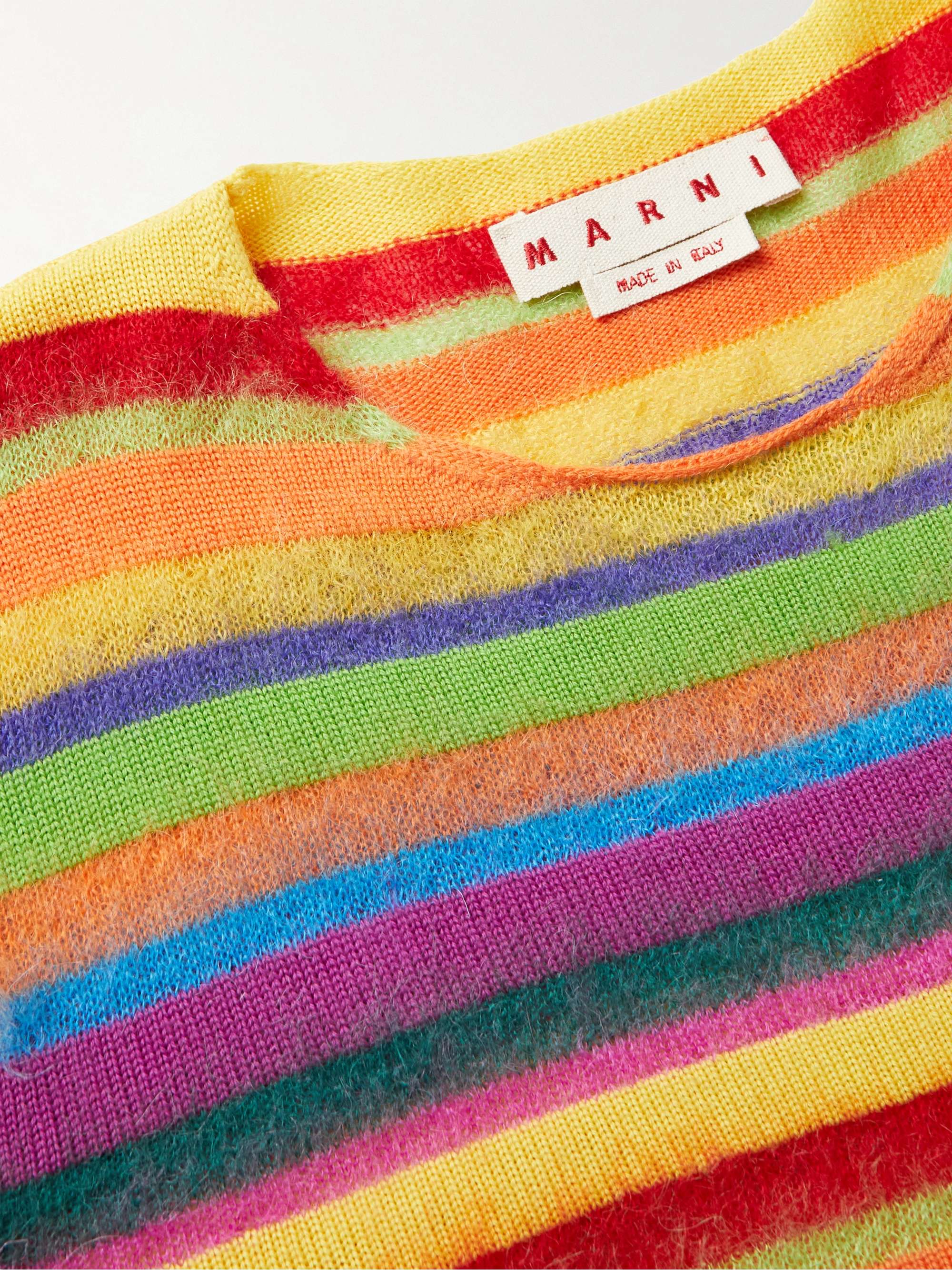 MARNI Striped Wool-Blend Sweater