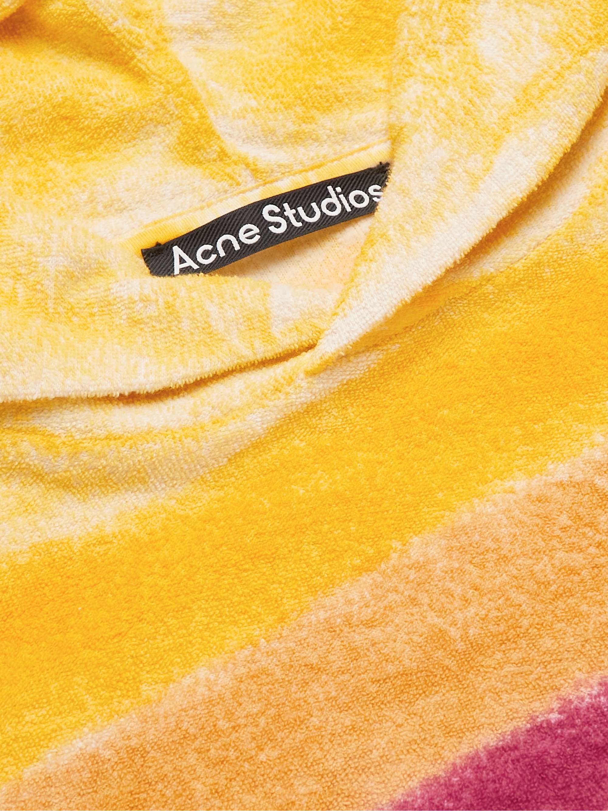 ACNE STUDIOS Logo-Appliquéd Striped Cotton-Terry Hoodie