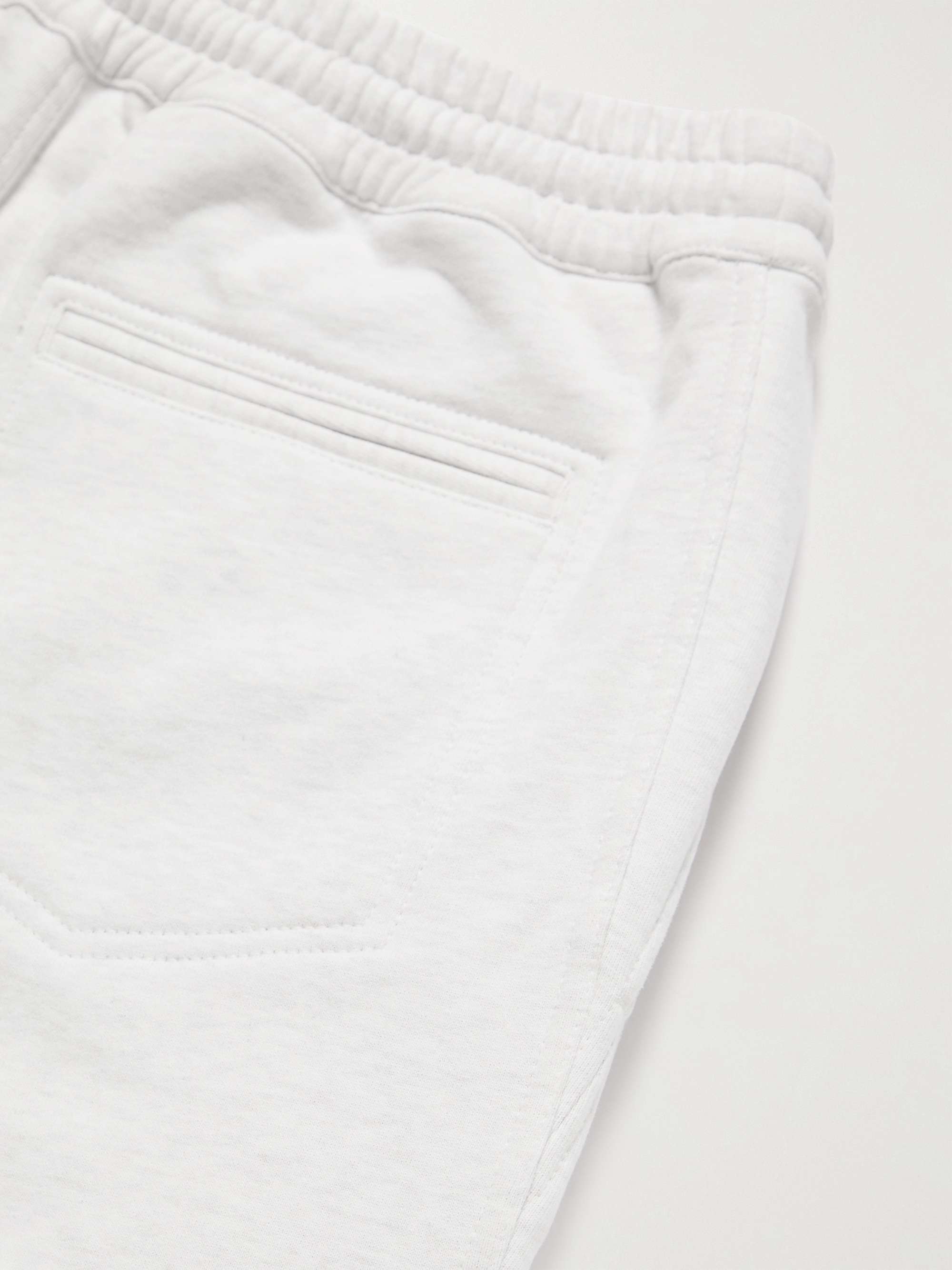 BRUNELLO CUCINELLI Tapered Pleated Cotton-Jersey Sweatpants