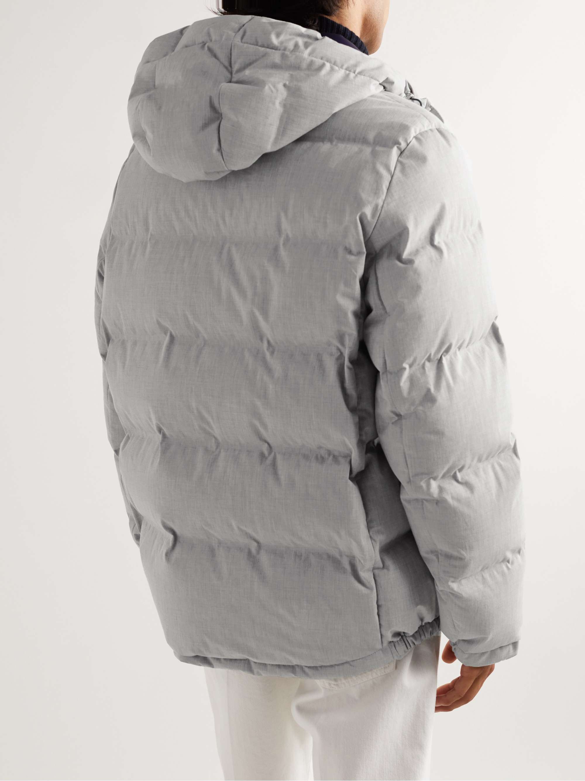 BRUNELLO CUCINELLI Quilted Cotton Hooded Down Jacket