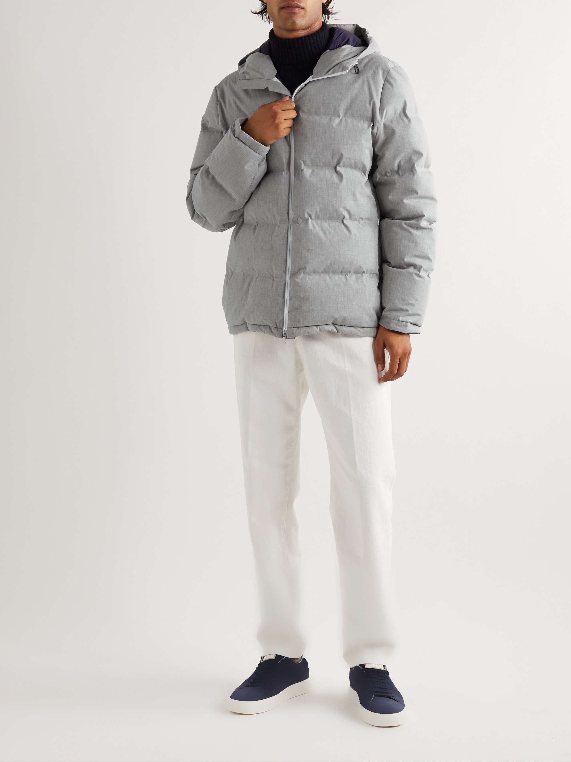 BRUNELLO CUCINELLI Quilted Cotton Hooded Down Jacket