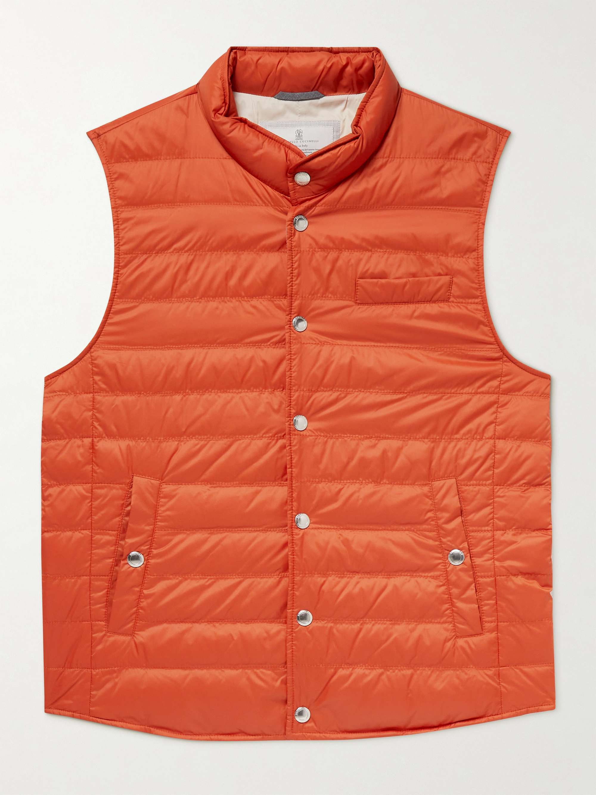 Stone Island Shadow Project Webbing-trimmed Quilted Shell Down Gilet in Yellow for Men Mens Clothing Jackets Waistcoats and gilets 