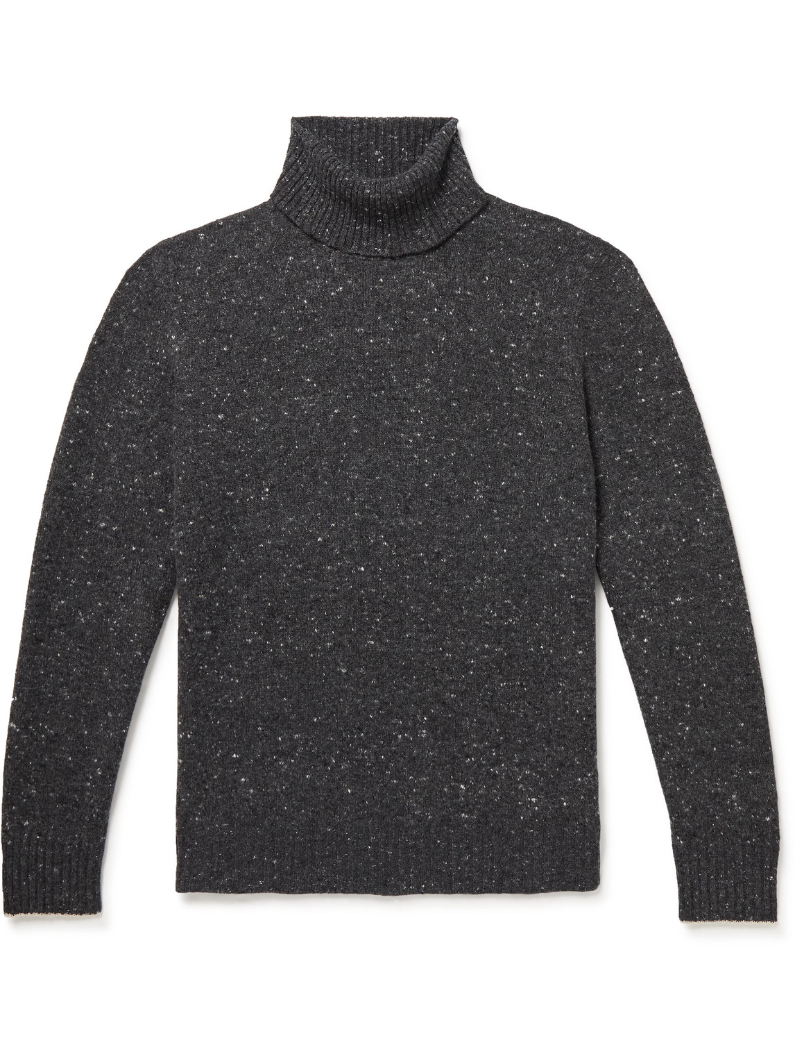 Mélange Virgin Wool and Cashmere-Blend Rollneck Sweater