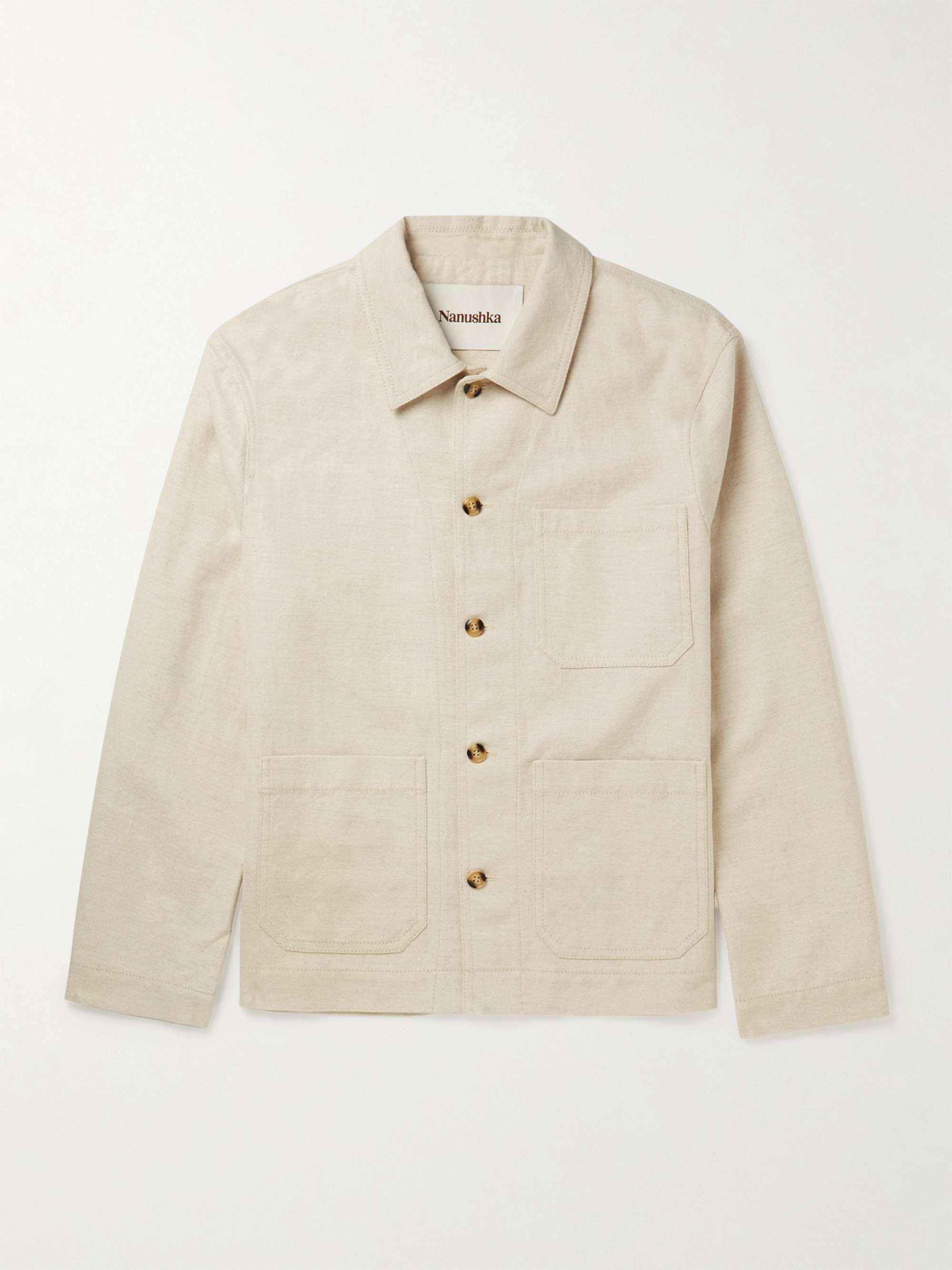Off-white Saon Cotton and Linen-Blend Twill Jacket | NANUSHKA | MR PORTER