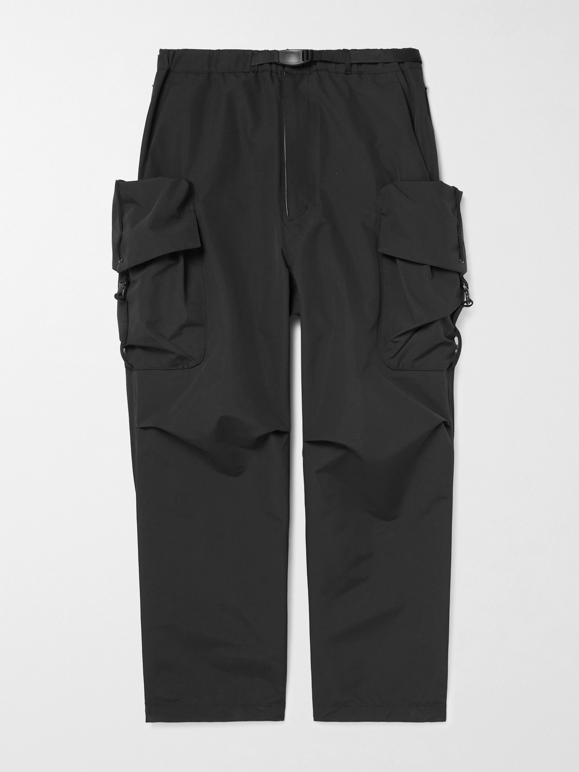 Norbit By Hiroshi Nozawa Straight-leg Belted Nylon Cargo Pants In Black ...