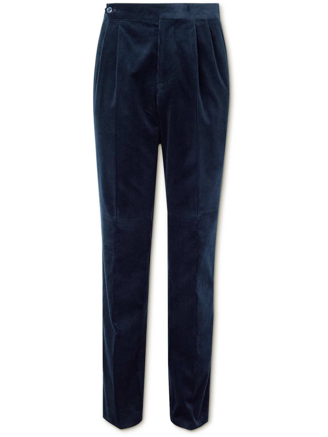 Brunello Cucinelli Straight-Leg Satin-Trimmed Cotton-Corduroy Tuxedo Trousers