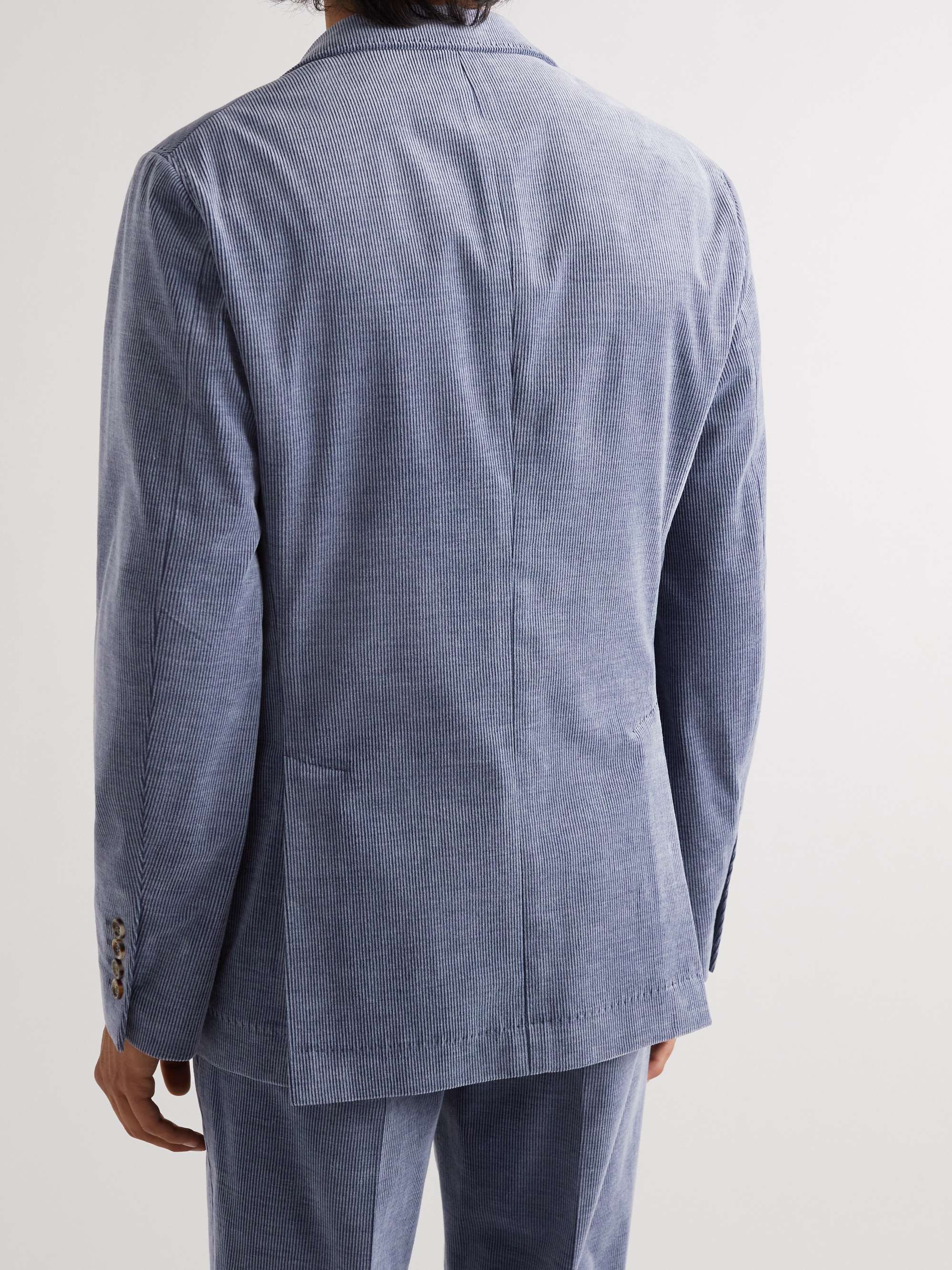 BRUNELLO CUCINELLI Double-Breasted Cotton-Blend Corduroy Suit Jacket