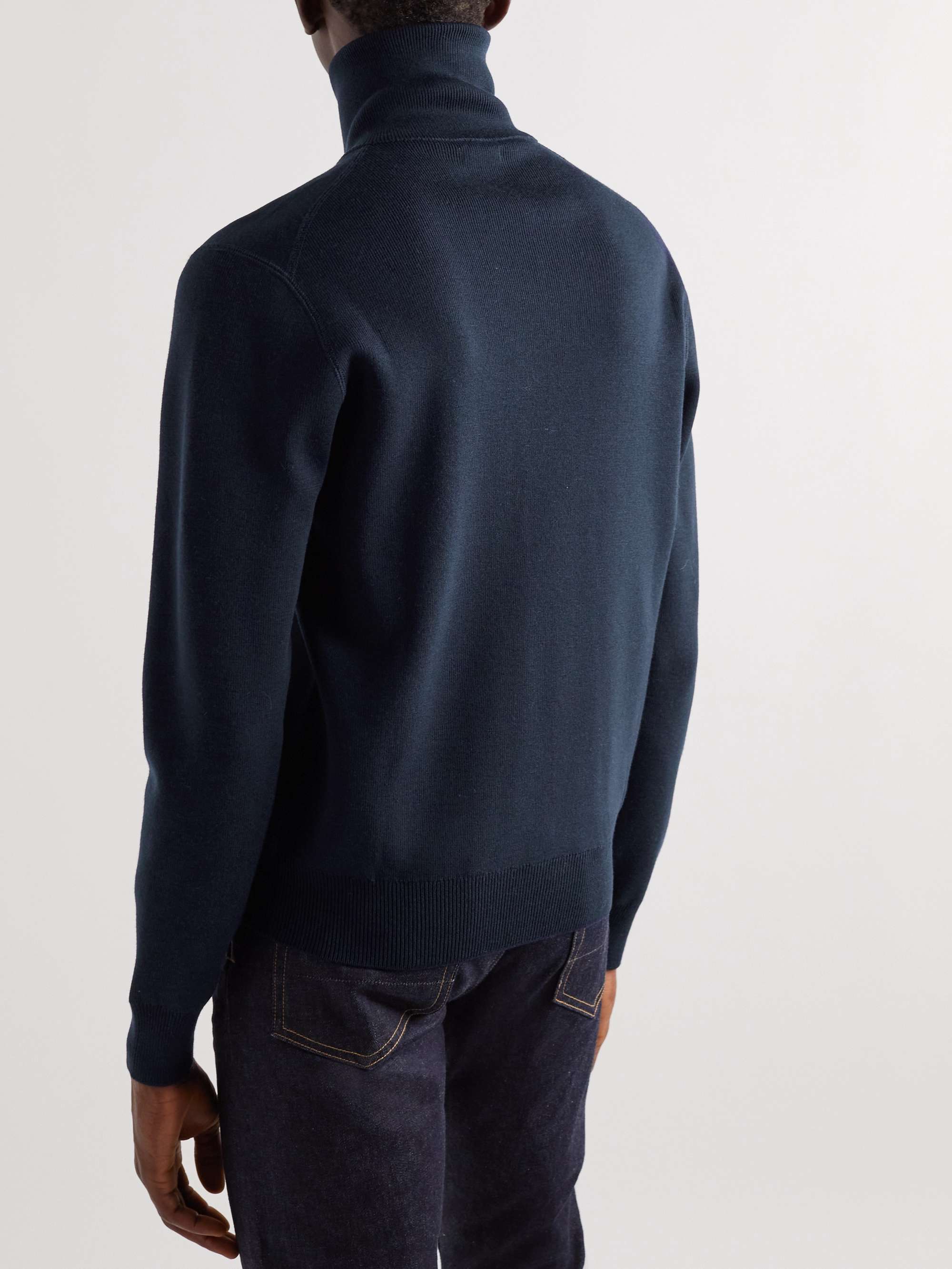 TOM FORD Merino Wool Half-Zip Sweater