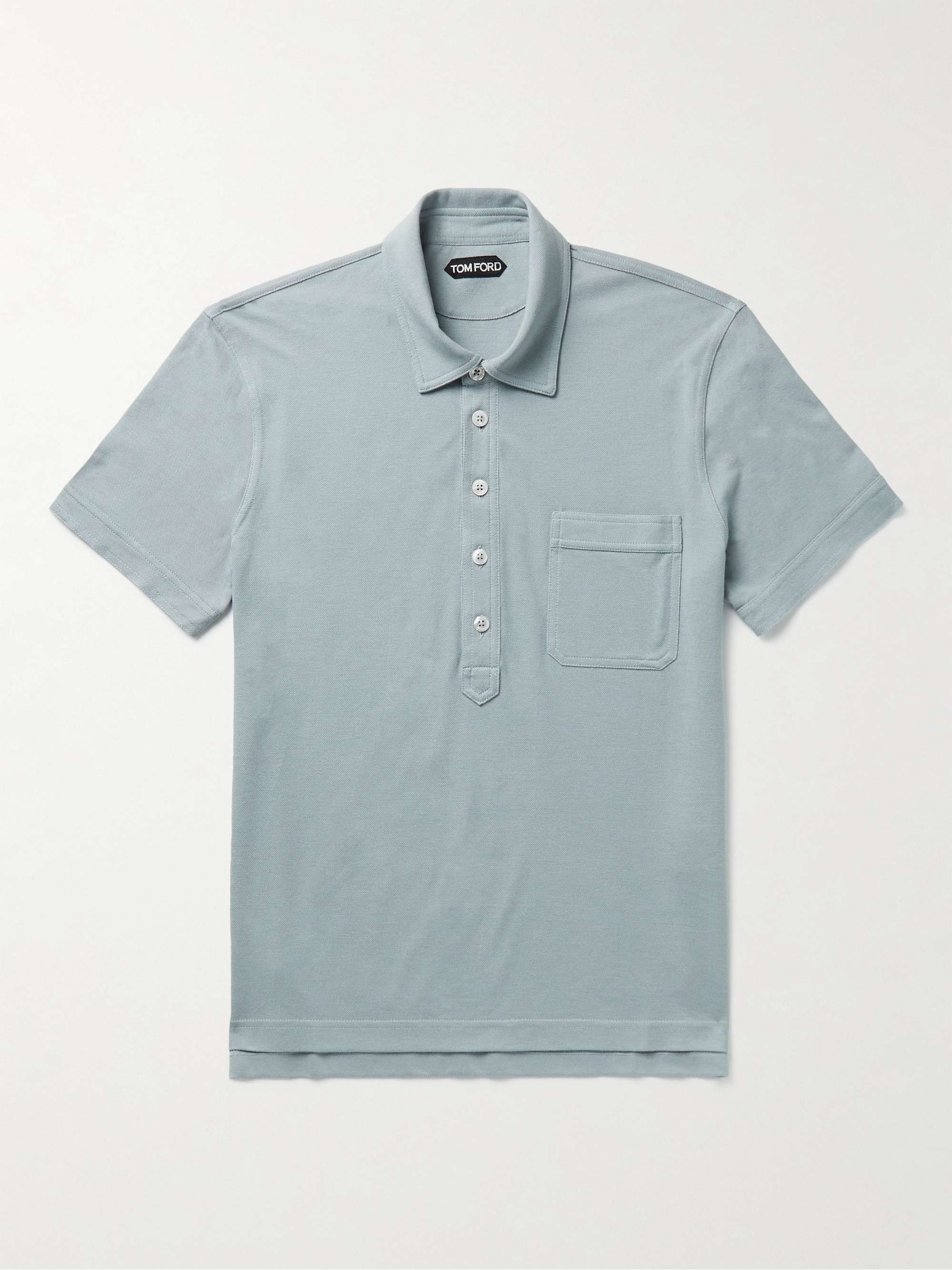 mrporter.com | Cotton and Silk-Blend Piqué Polo Shirt