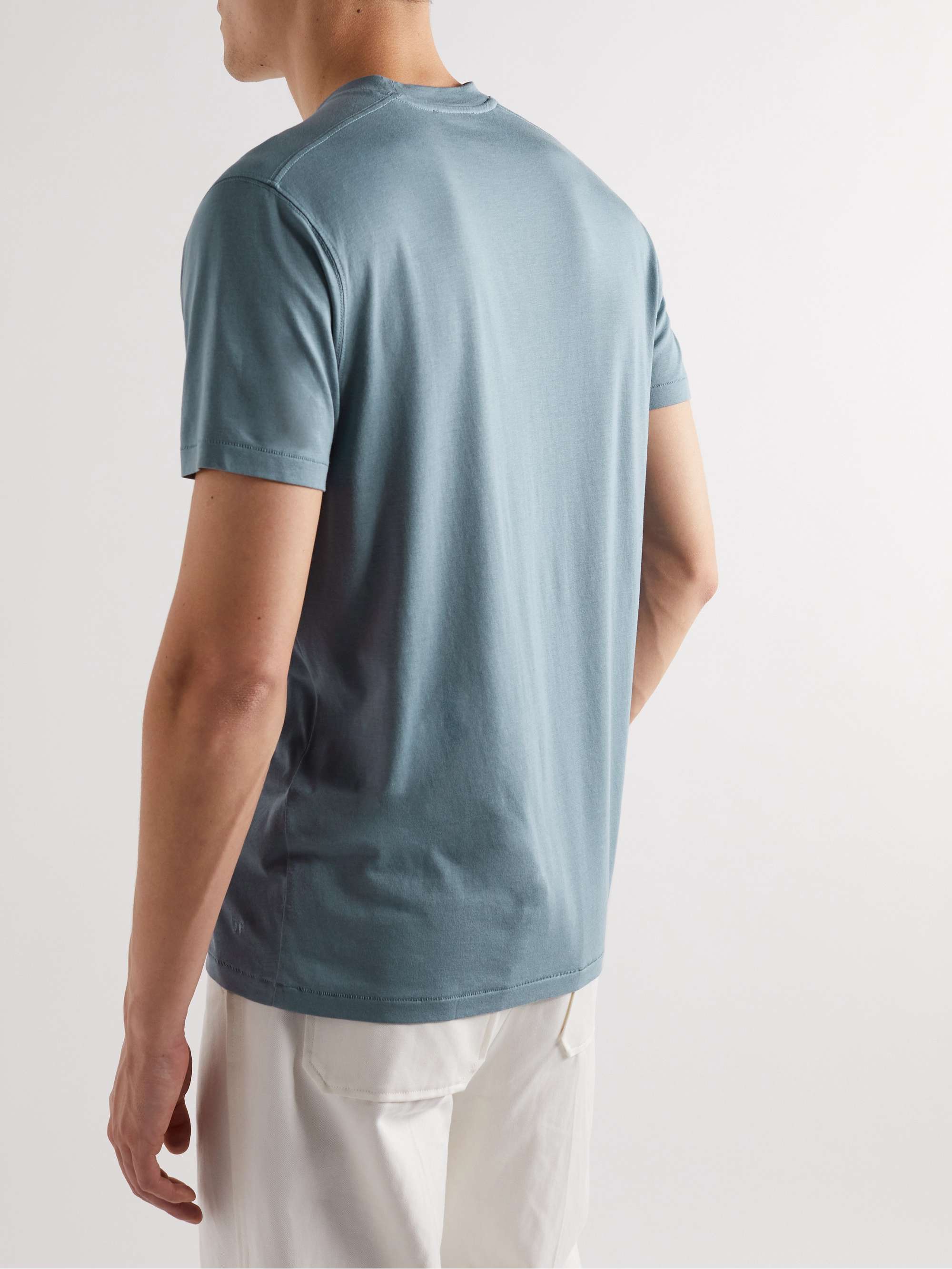 Blue Lyocell and Cotton-Blend Jersey T-Shirt | TOM FORD | MR PORTER