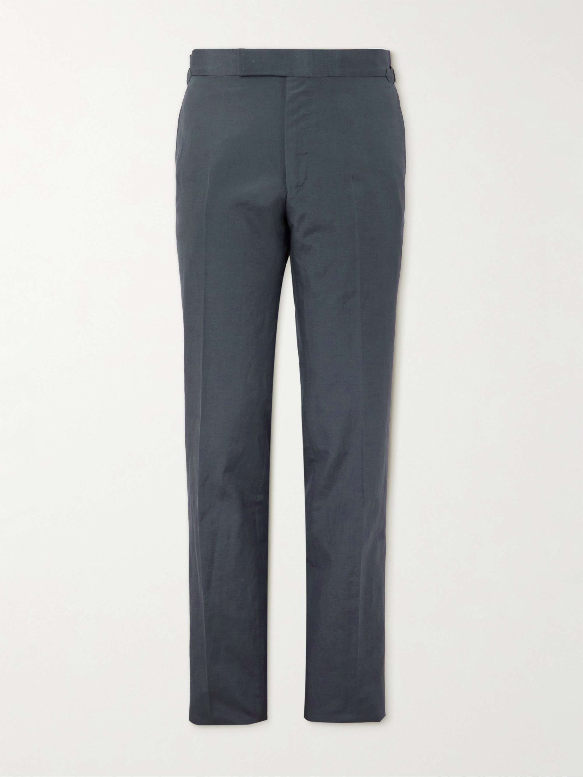 TOM FORD Pleated Silk-Blend Suit Trousers