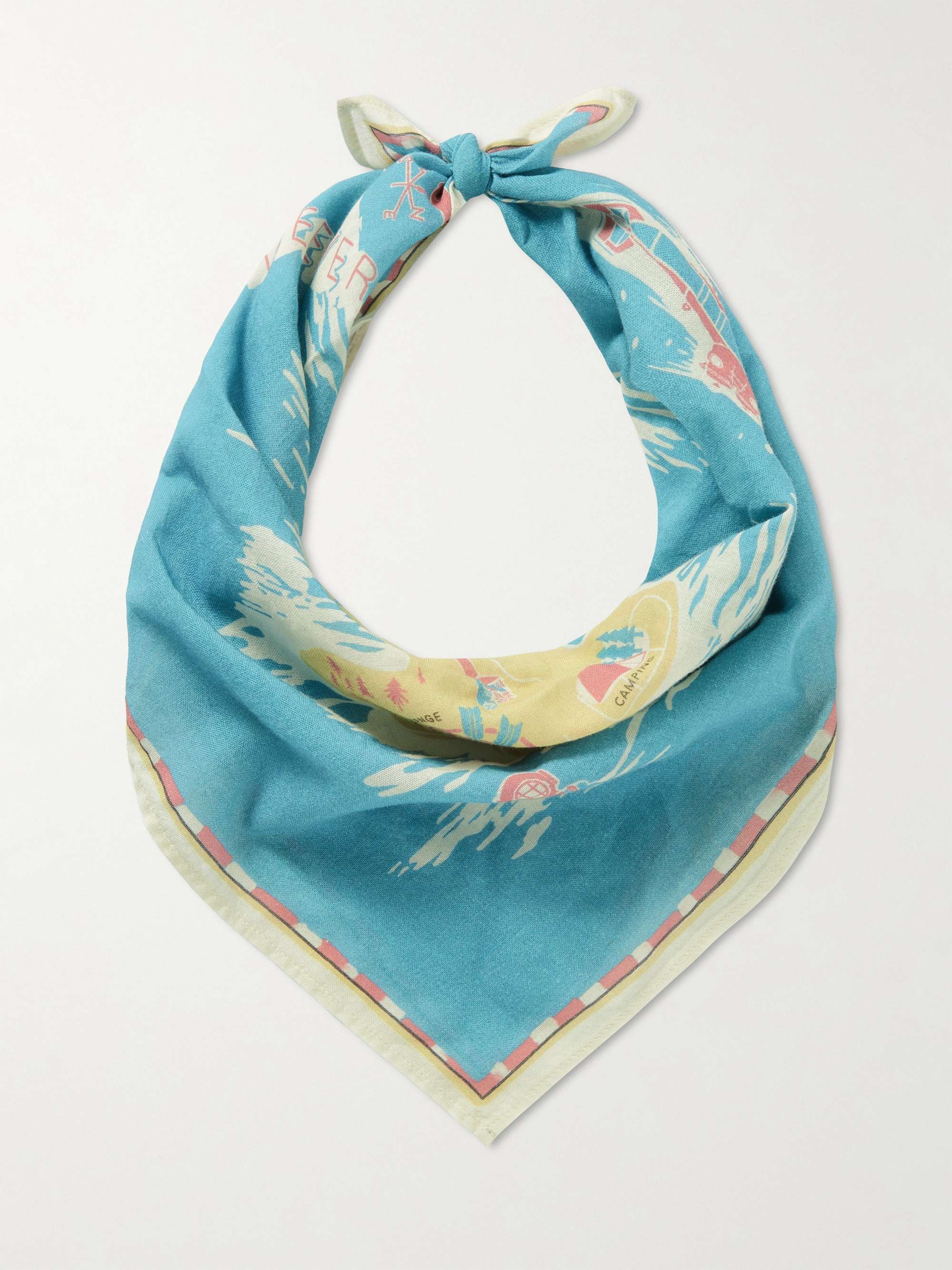 NUDIE JEANS Printed Organic Cotton-Voile Scarf
