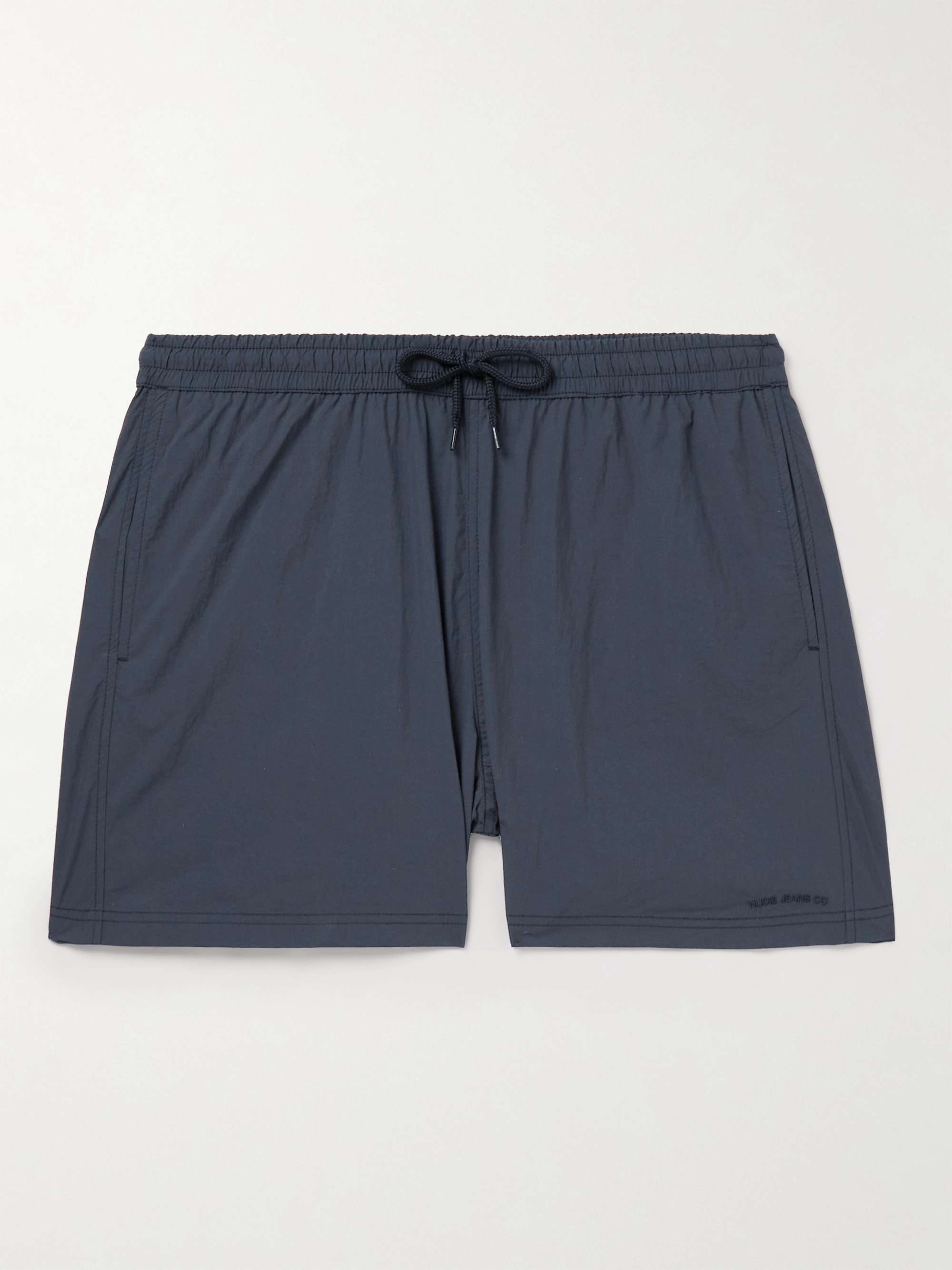 Straight-Leg Mid-Length Recycled Swim Shorts logo