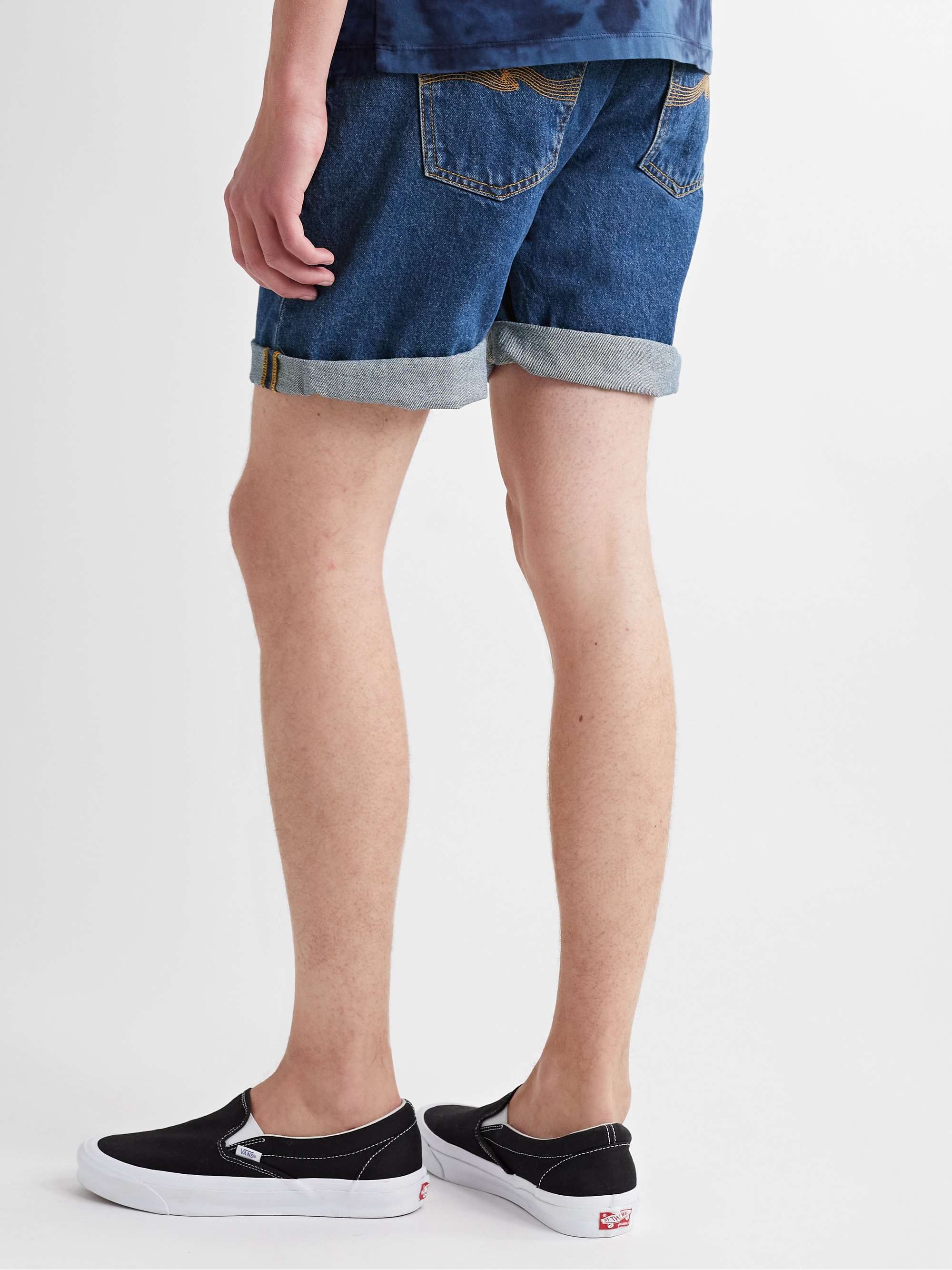 NUDIE JEANS Josh Straight-Leg Organic Denim Shorts