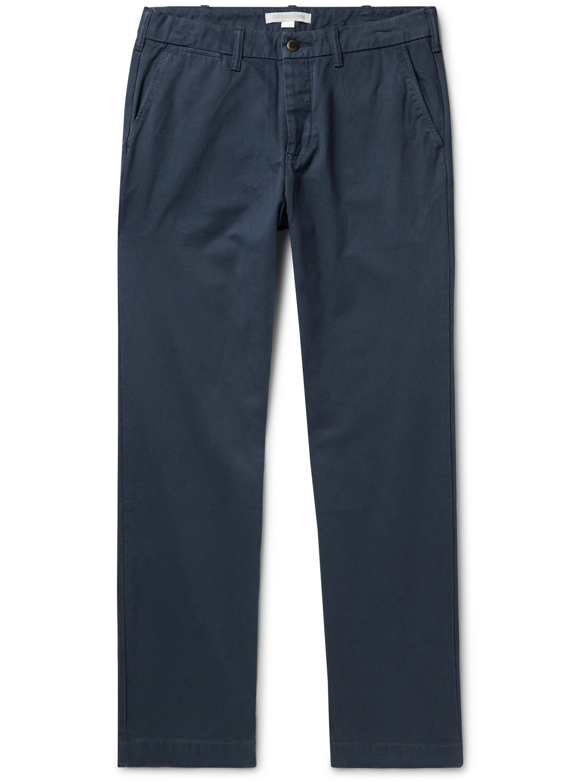 Outerknown Fort Straight-leg Organic Cotton-twill Chinos In Blue