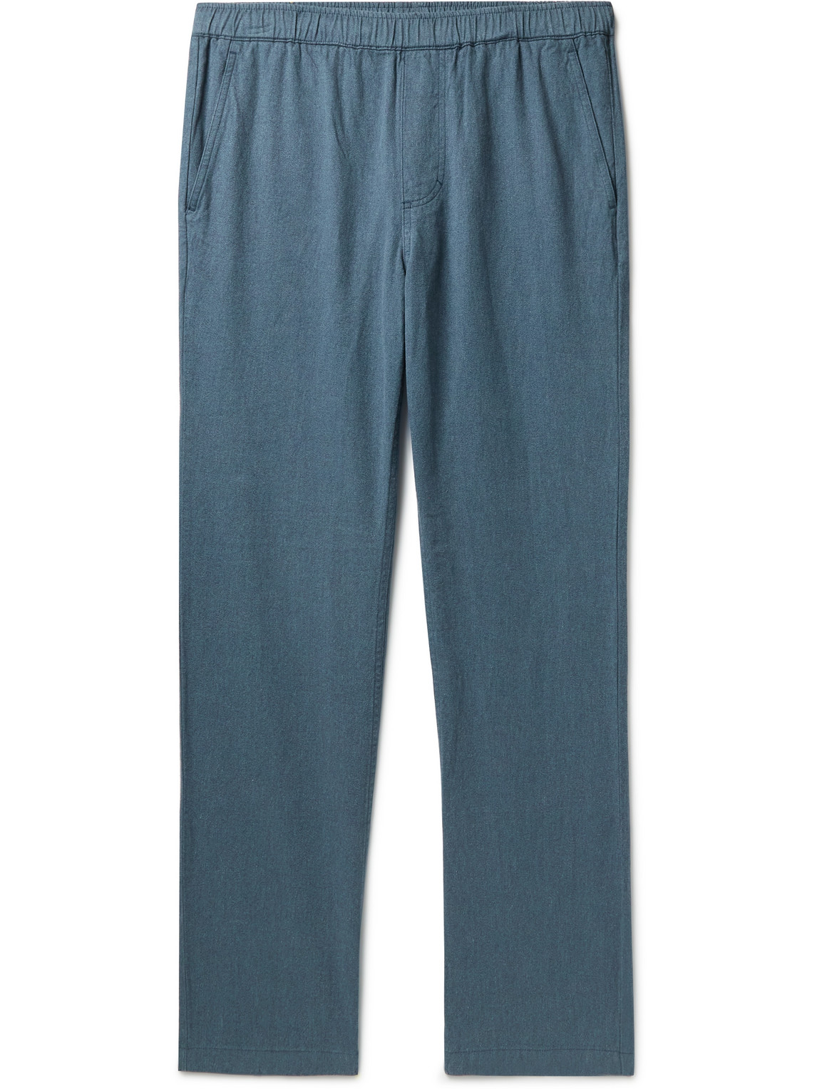 Outerknown Verano Beach Slim-fit Hemp And Organic Cotton-blend Trousers In Blue
