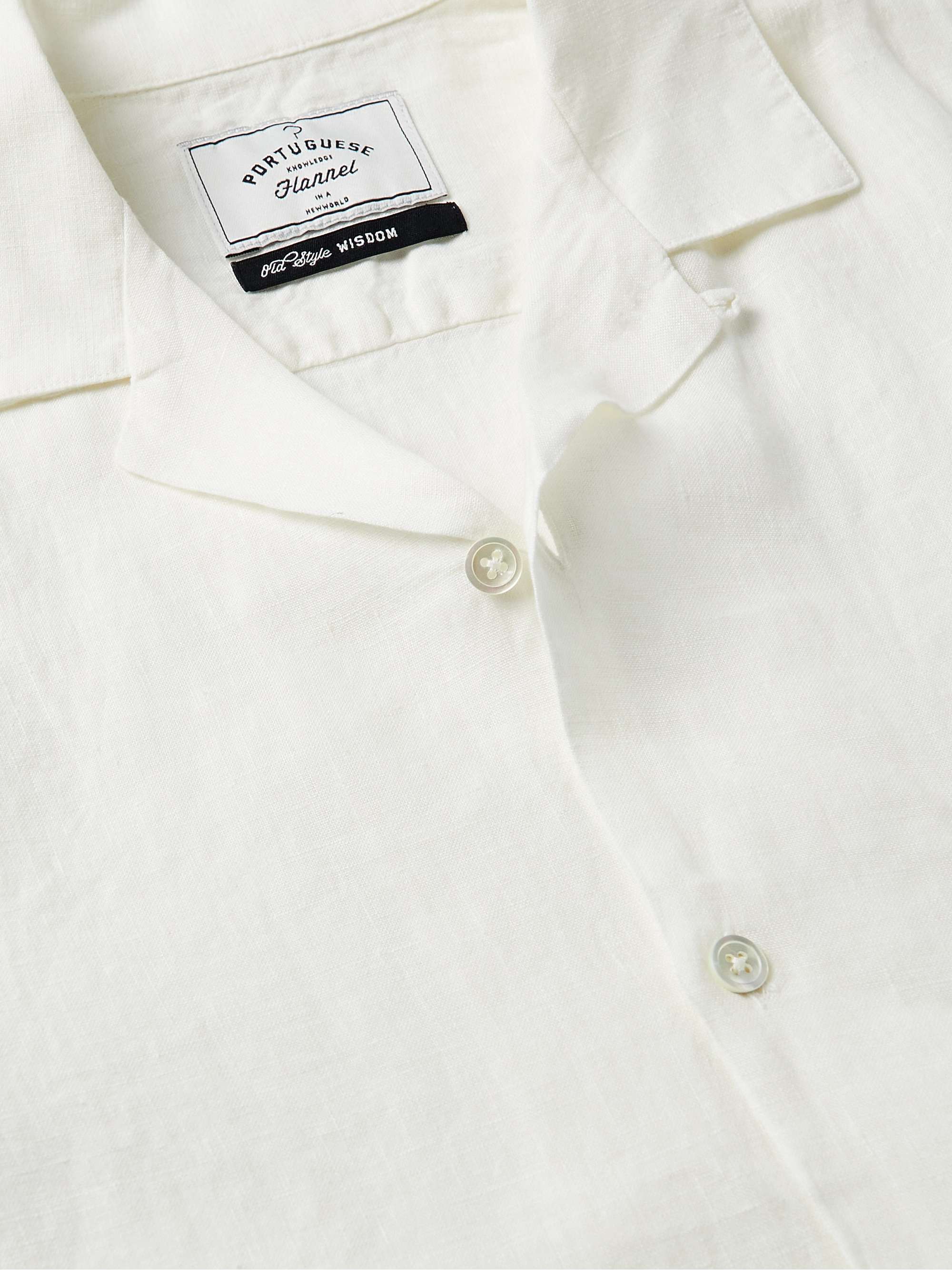 PORTUGUESE FLANNEL Dogtown Convertible-Collar Linen Shirt