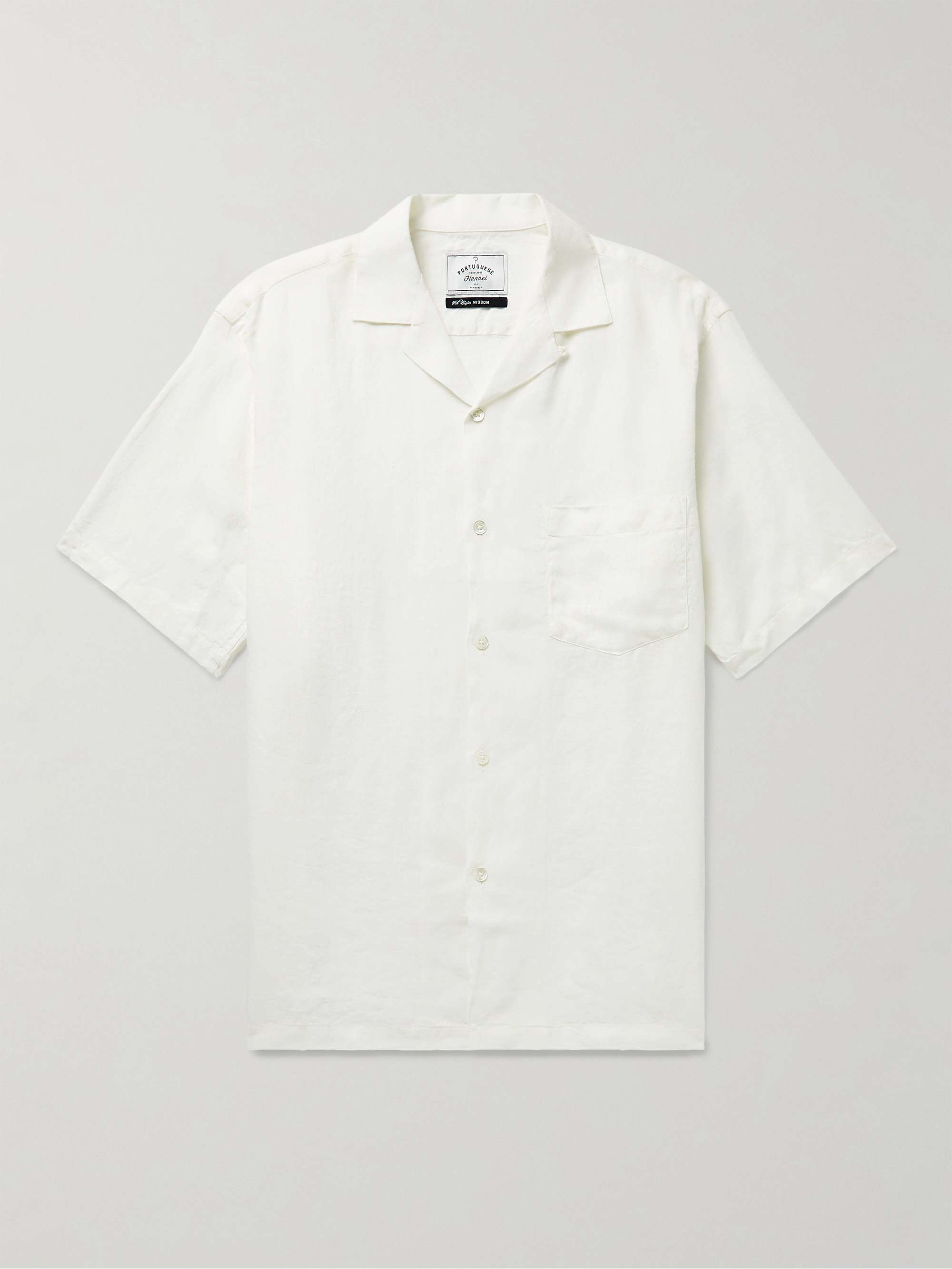 PORTUGUESE FLANNEL Dogtown Convertible-Collar Linen Shirt