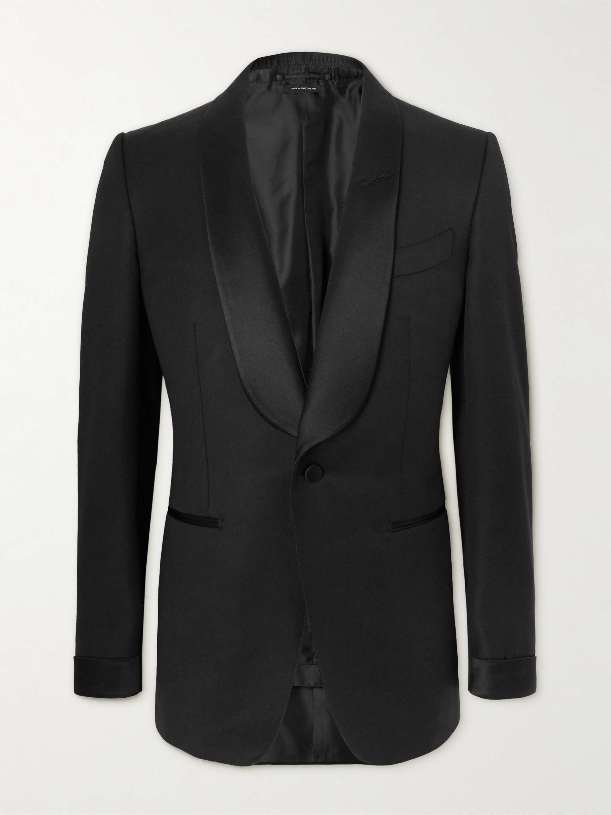 TOM FORD O'Connor Slim-Fit Grain de Poudre Wool and Mohair-Blend Tuxedo Jacket