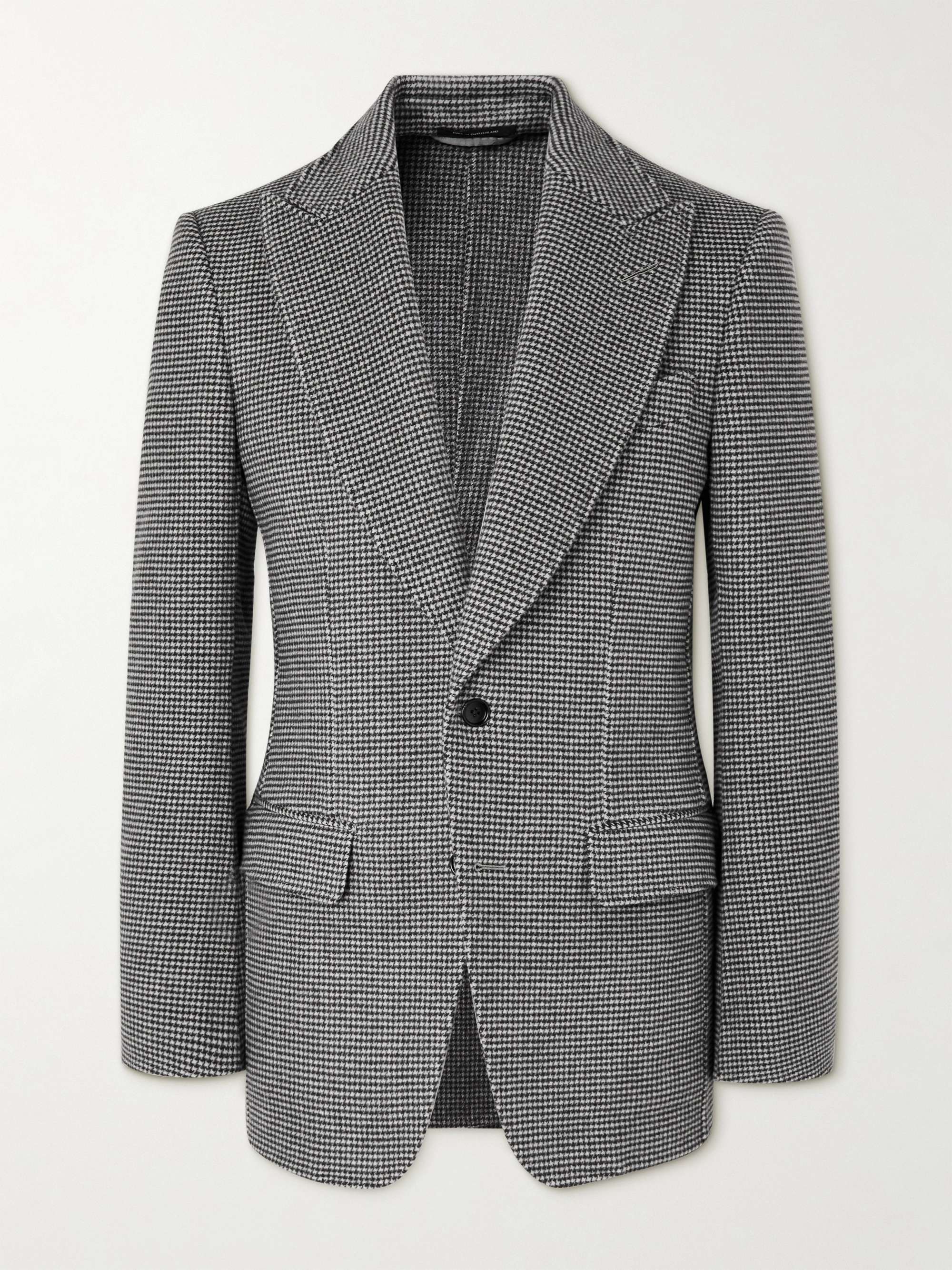 TOM FORD Houndstooth Wool and Cashmere-Blend Blazer