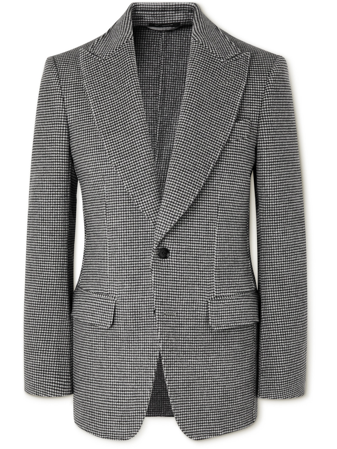 TOM FORD HOUNDSTOOTH WOOL AND CASHMERE-BLEND BLAZER