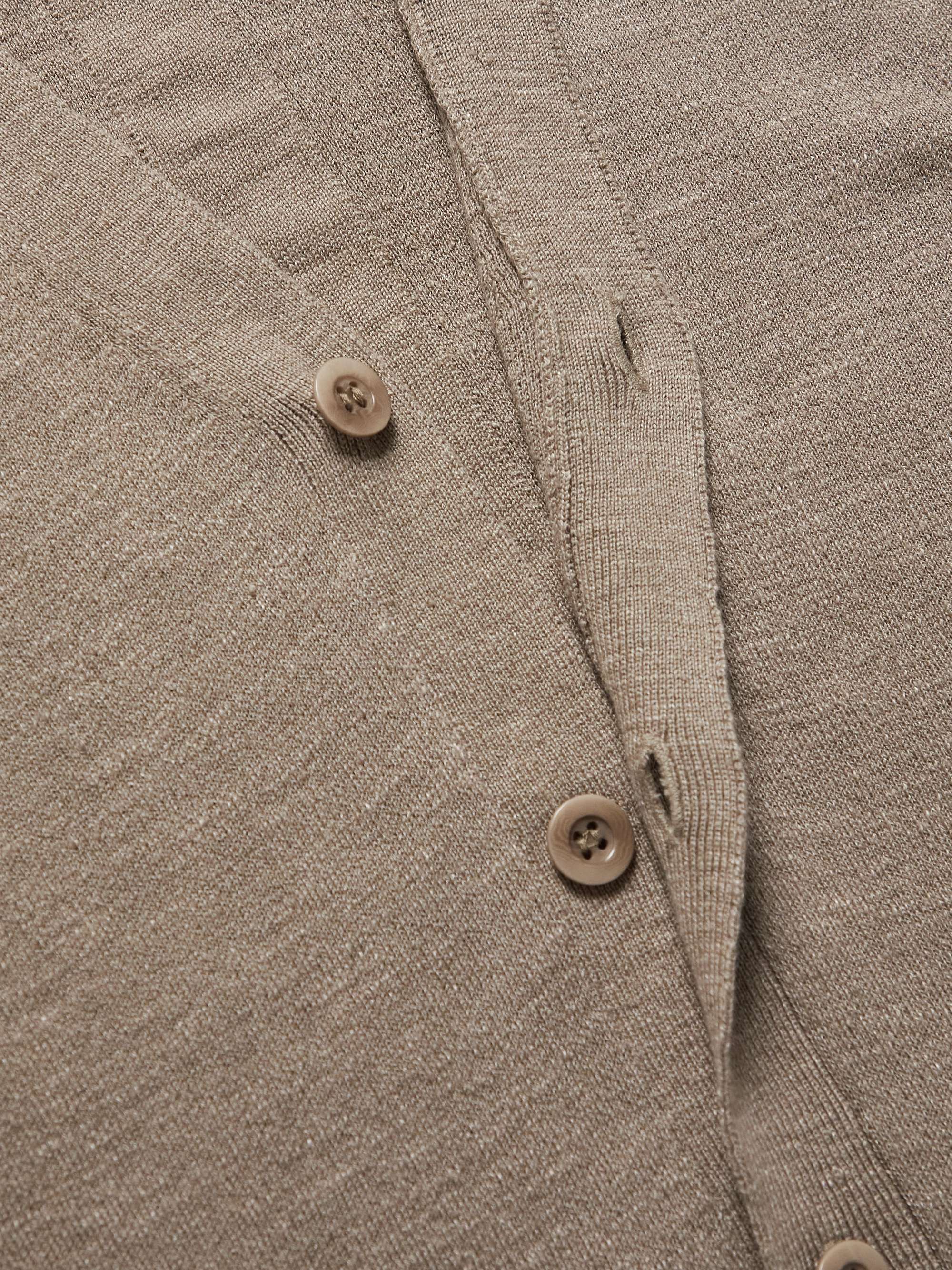 THEORY Cannes Linen-Blend Cardigan