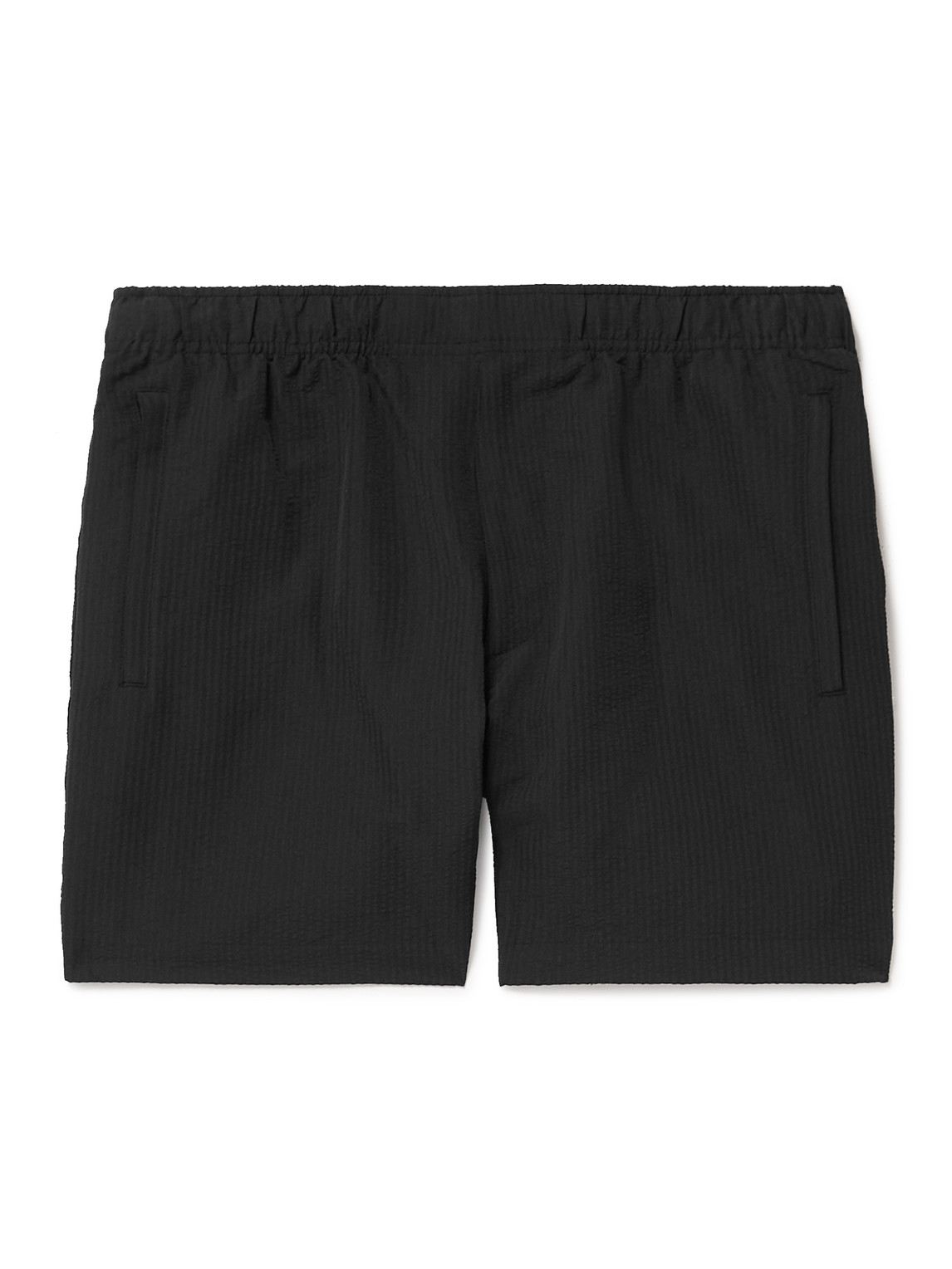 Theory Jace Striped Recycled-Seersucker Swim Shorts
